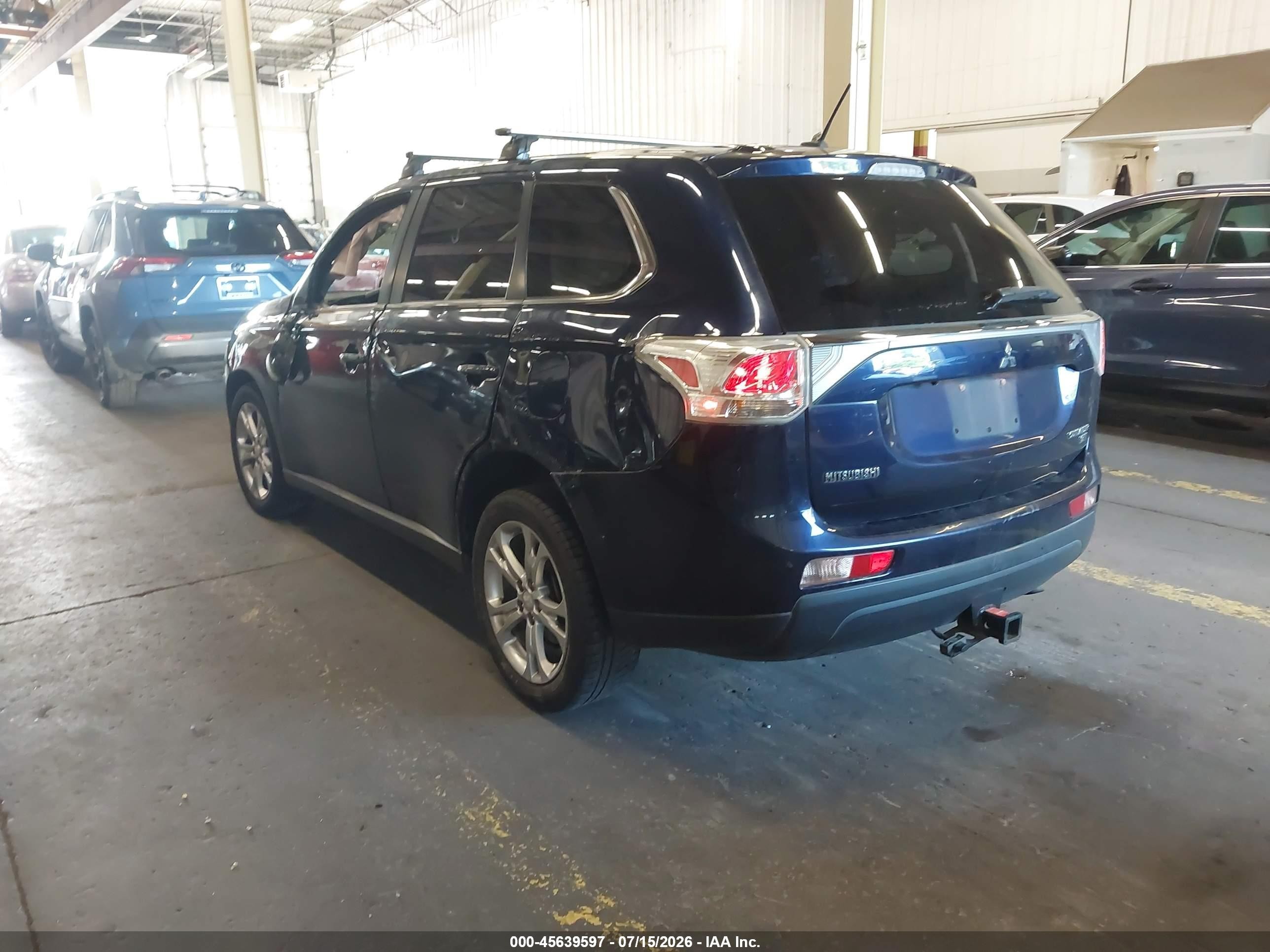 2014 Mitsubishi Outlander Gt Blue vin: JA4JZ4AX0EZ016855