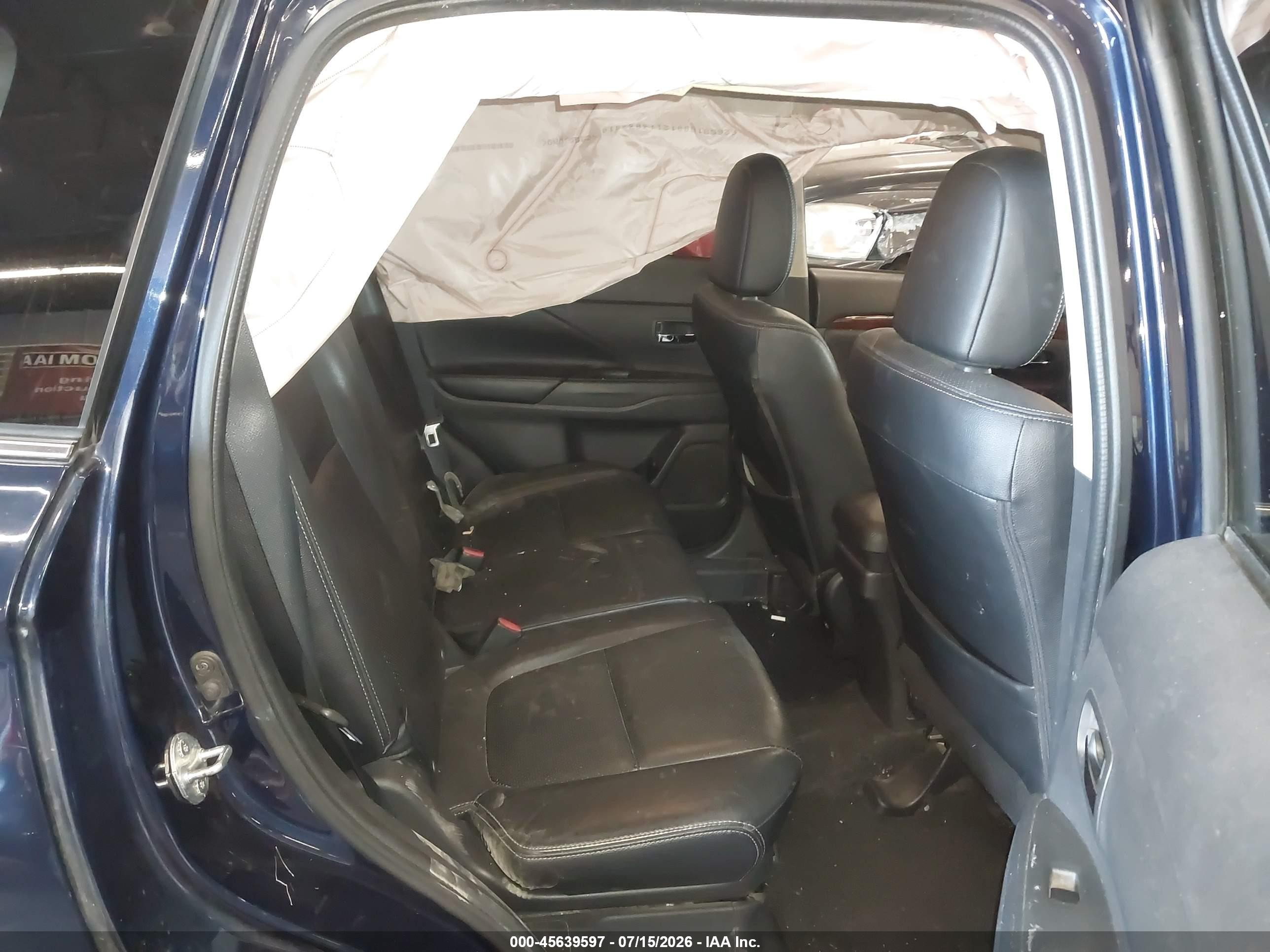 2014 Mitsubishi Outlander Gt Blue vin: JA4JZ4AX0EZ016855