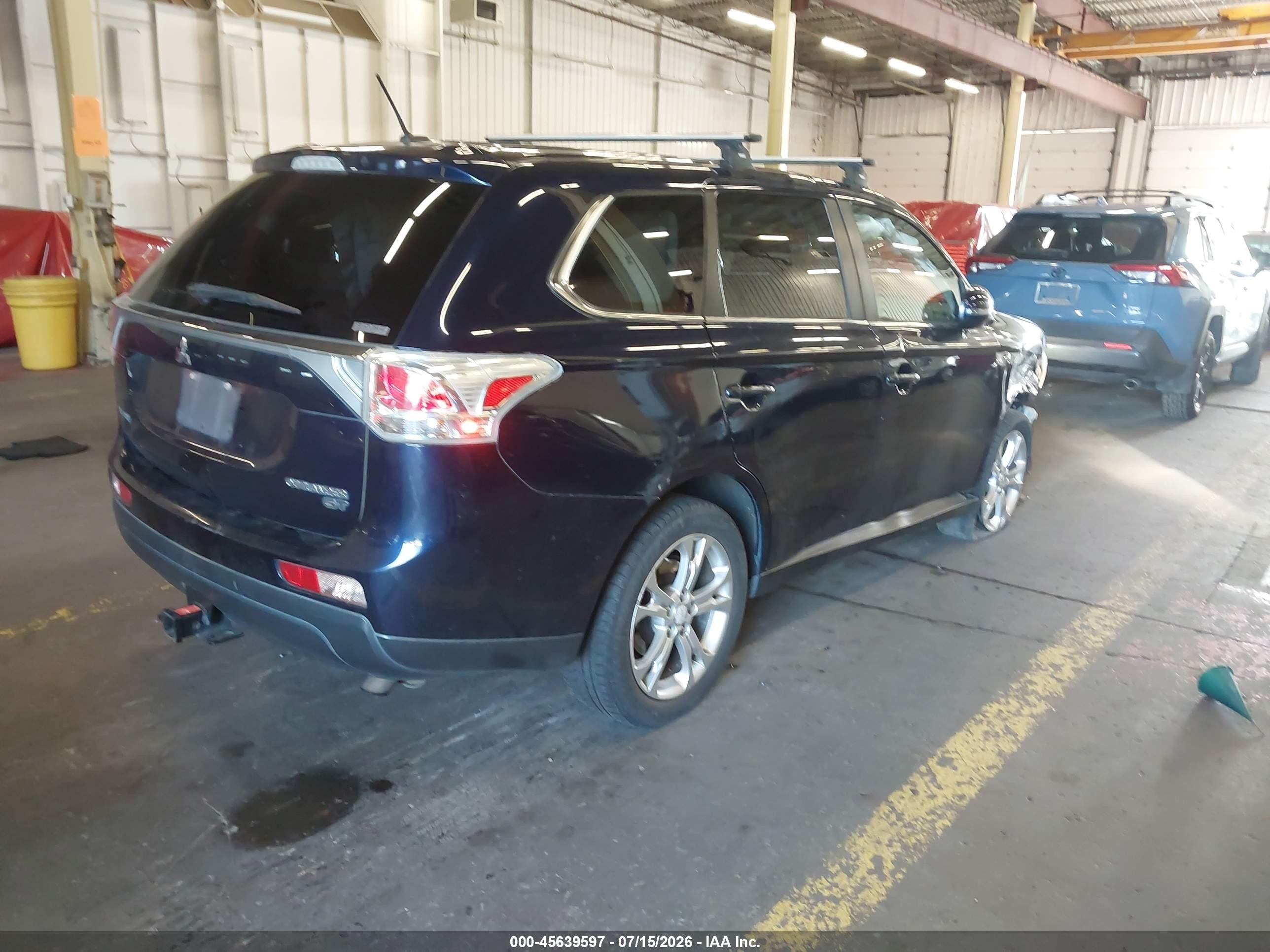 2014 Mitsubishi Outlander Gt Blue vin: JA4JZ4AX0EZ016855