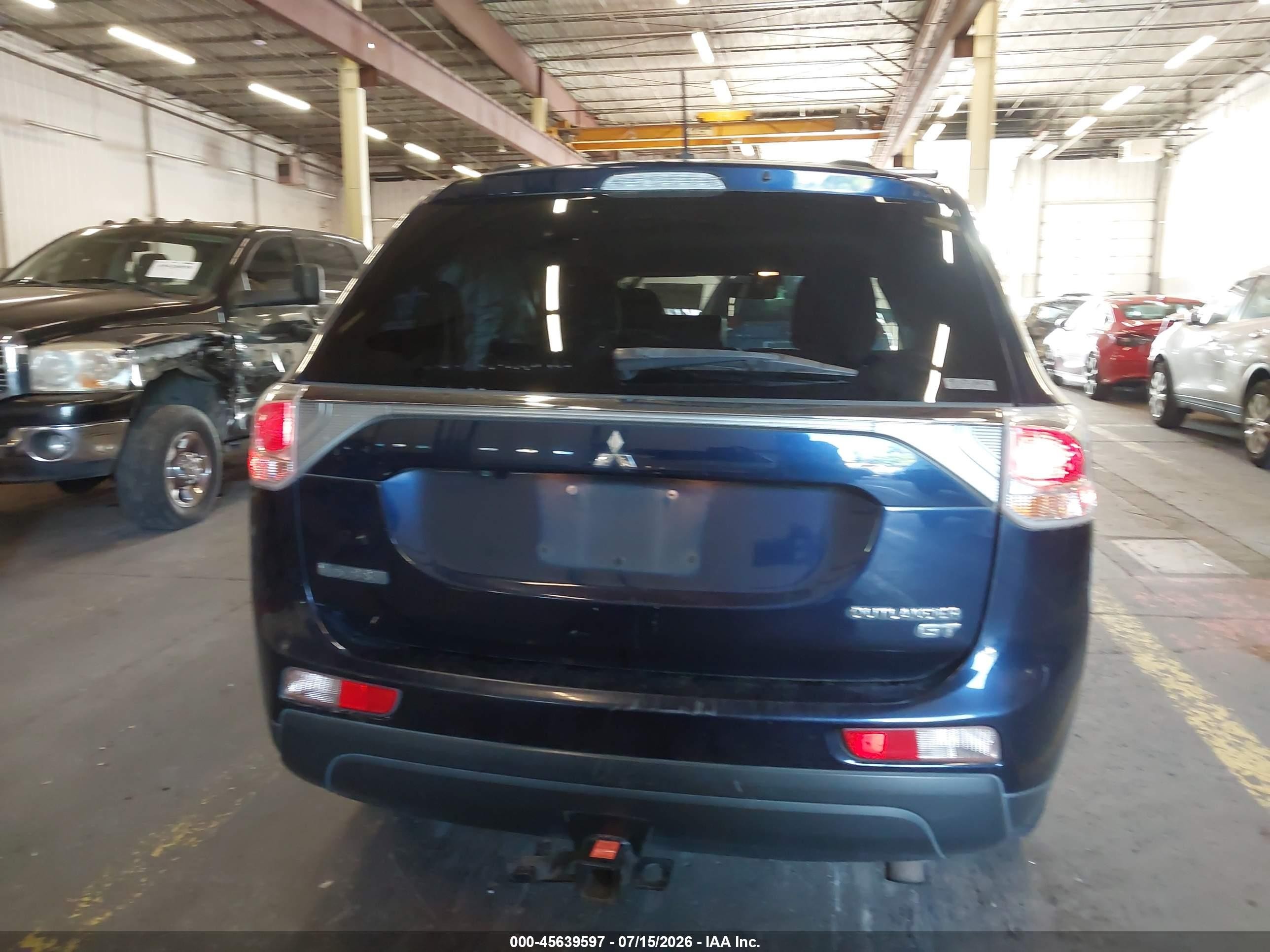 2014 Mitsubishi Outlander Gt Blue vin: JA4JZ4AX0EZ016855