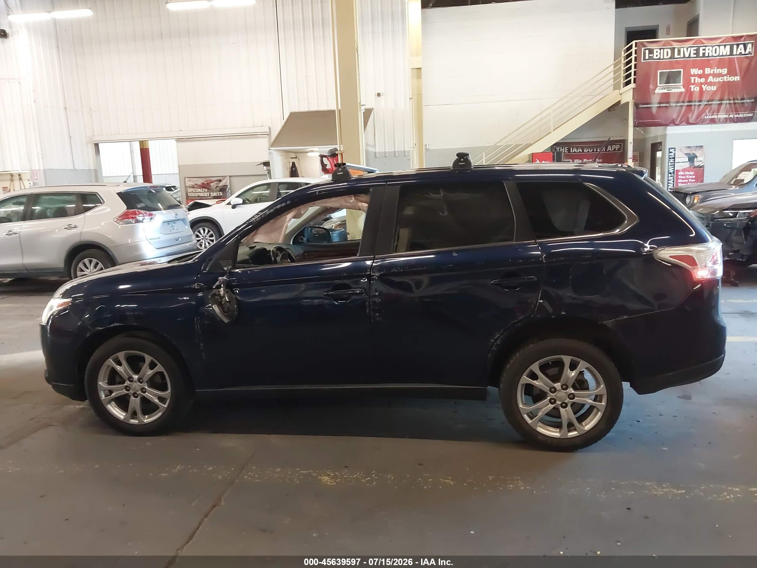 2014 Mitsubishi Outlander Gt Blue vin: JA4JZ4AX0EZ016855