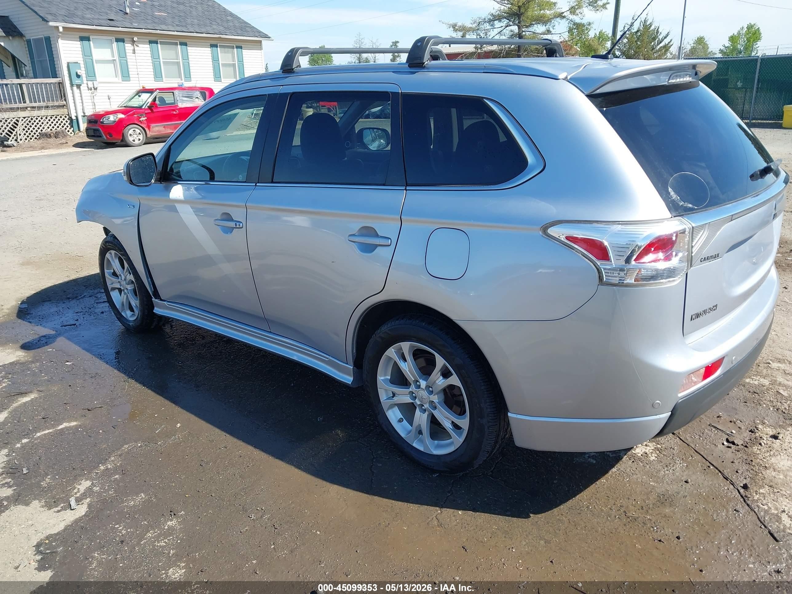 2014 Mitsubishi Outlander Gt Silver vin: JA4JZ4AX1EZ003015