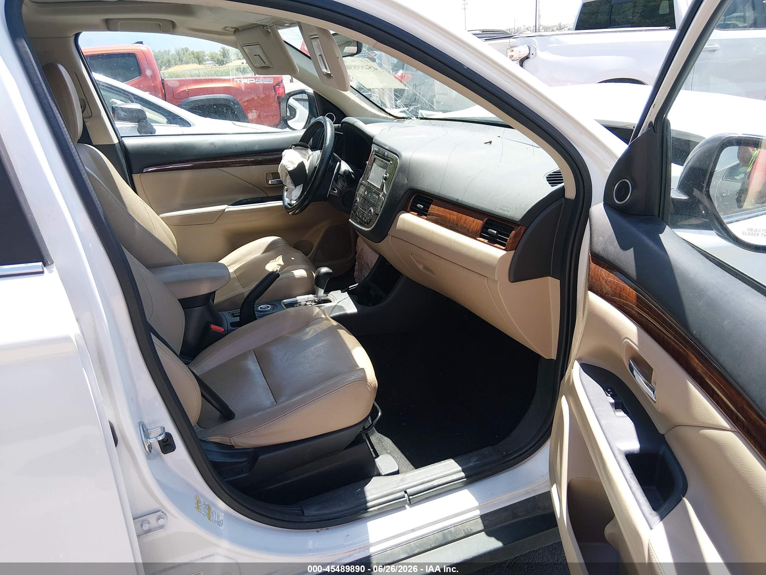 2014 Mitsubishi Outlander Gt White vin: JA4JZ4AX3EZ001766