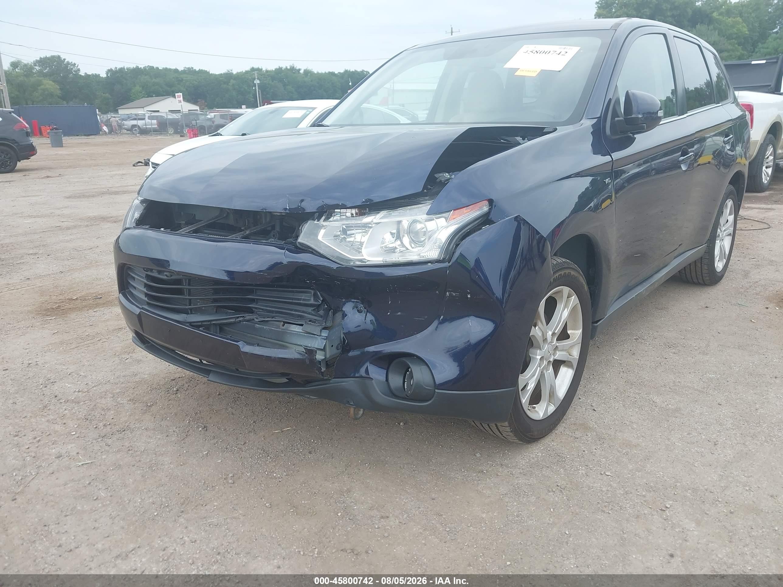 2014 Mitsubishi Outlander Gt Blue vin: JA4JZ4AX4EZ005714