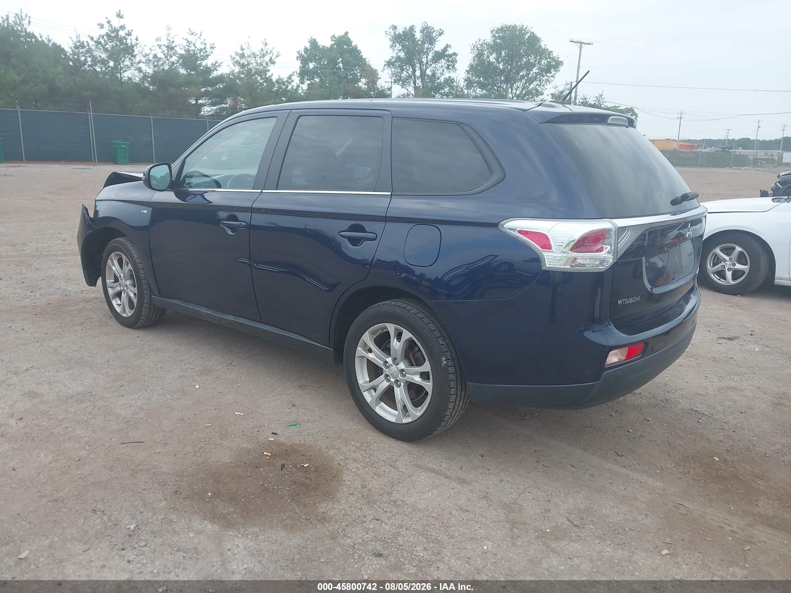 2014 Mitsubishi Outlander Gt Blue vin: JA4JZ4AX4EZ005714