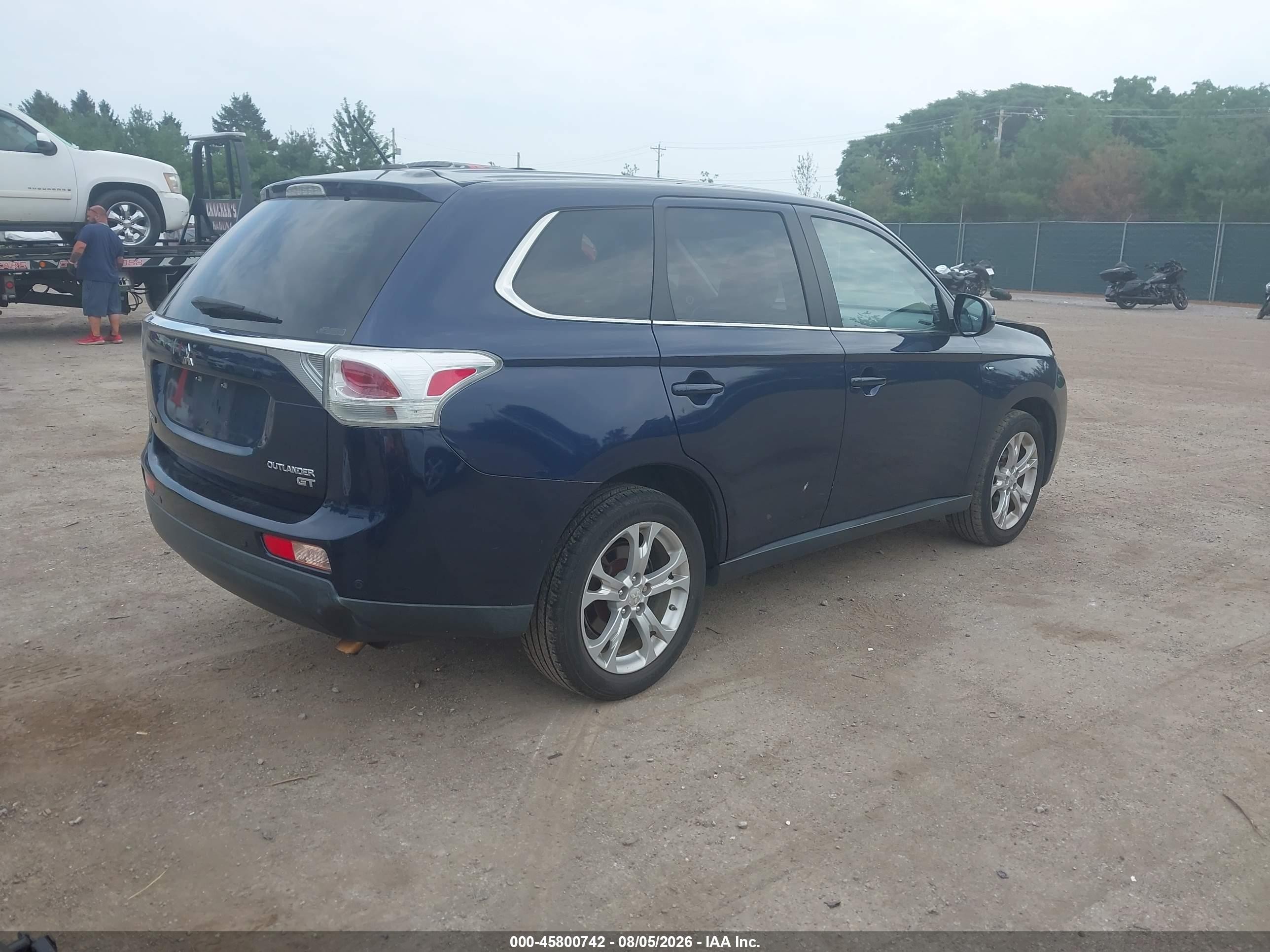 2014 Mitsubishi Outlander Gt Blue vin: JA4JZ4AX4EZ005714