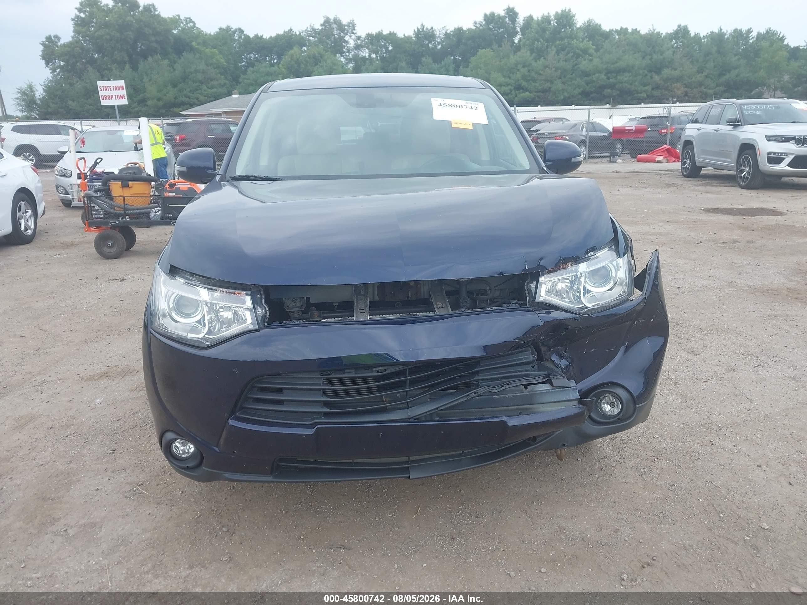 2014 Mitsubishi Outlander Gt Blue vin: JA4JZ4AX4EZ005714
