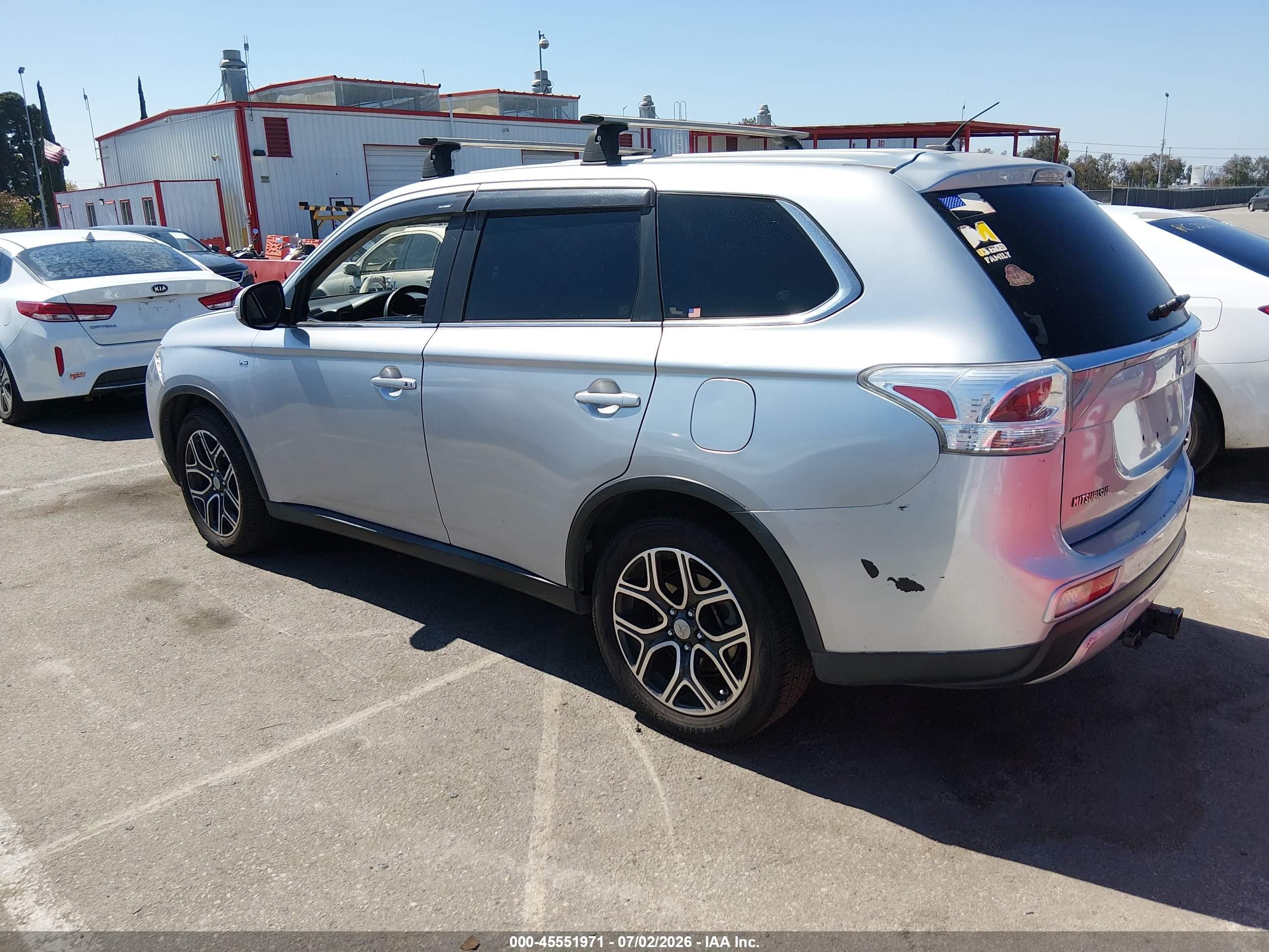 2015 Mitsubishi Outlander Gt Серебряный vin: JA4JZ4AX5FZ008798