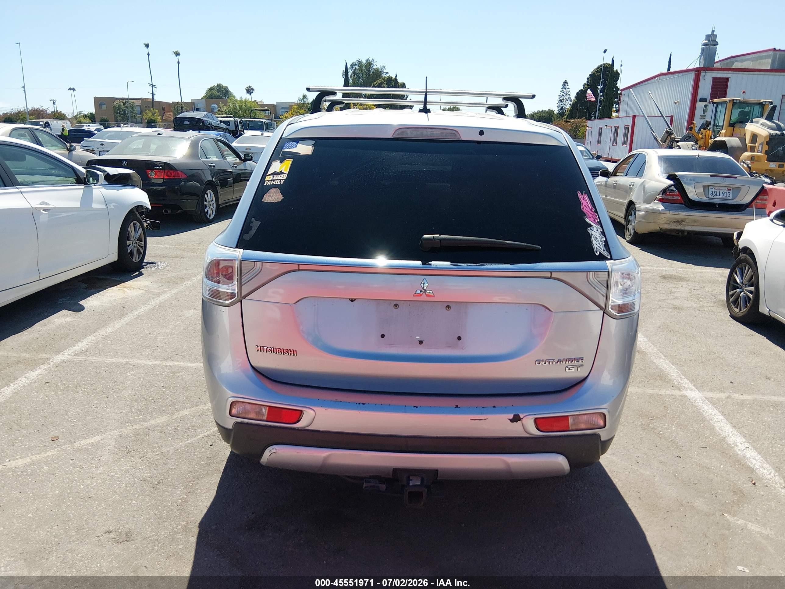 2015 Mitsubishi Outlander Gt Серебряный vin: JA4JZ4AX5FZ008798
