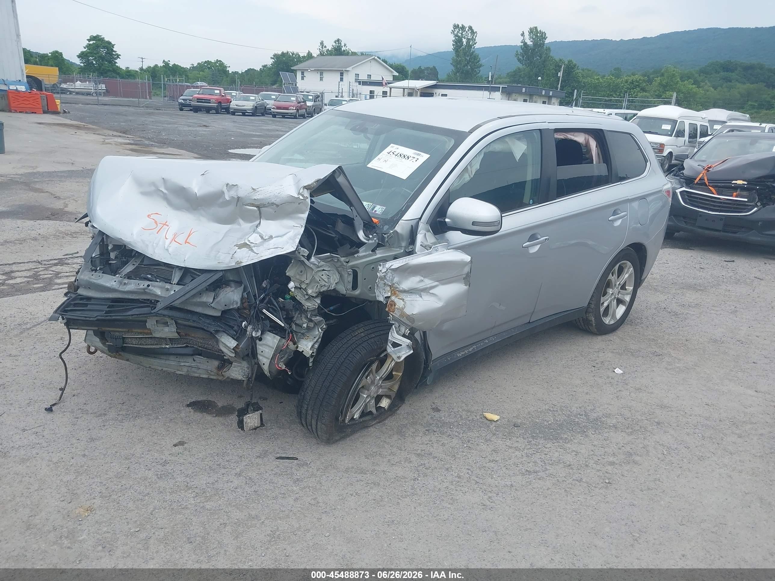2014 Mitsubishi Outlander Gt Silver vin: JA4JZ4AX6EZ006945