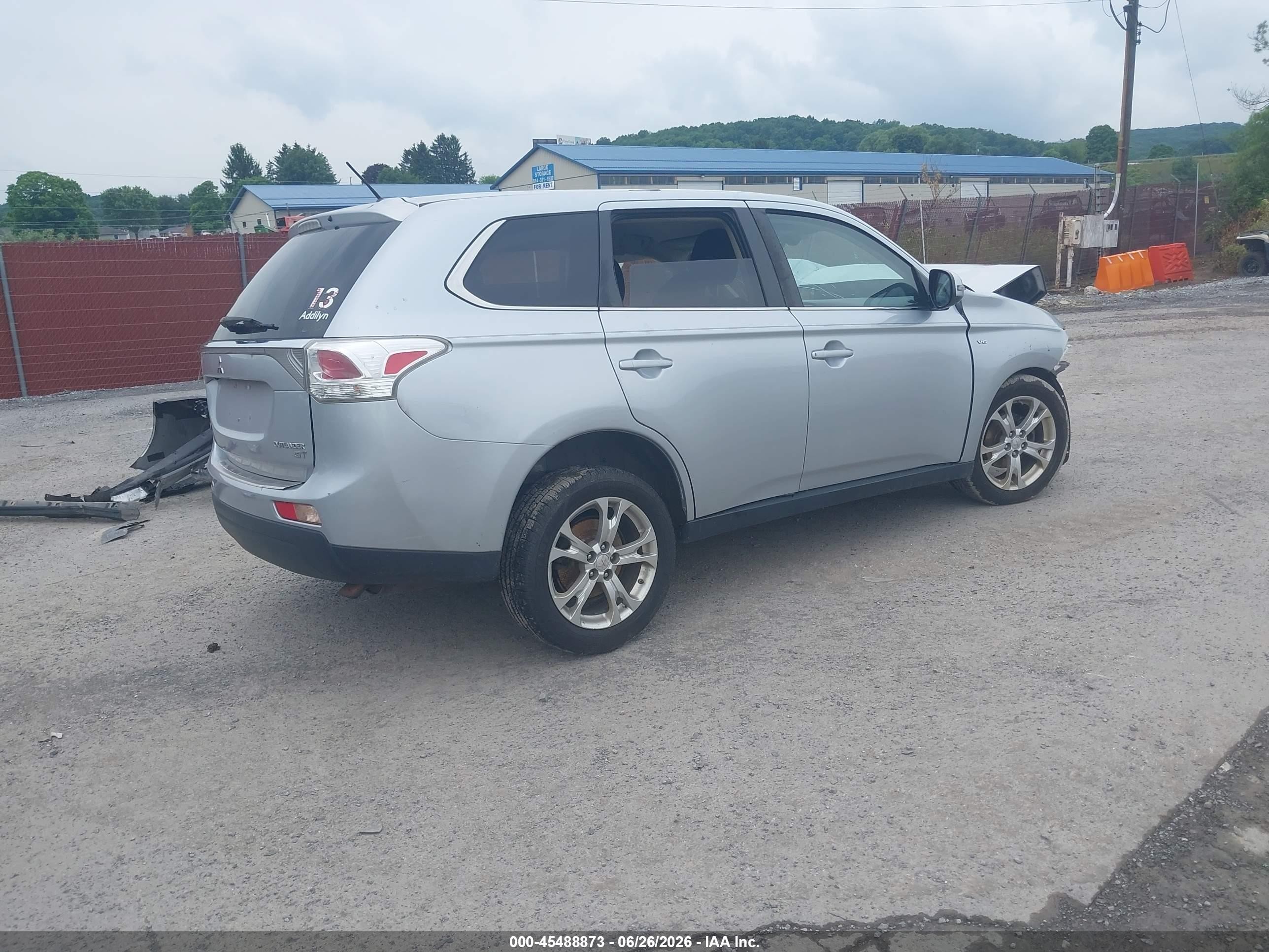 2014 Mitsubishi Outlander Gt Silver vin: JA4JZ4AX6EZ006945