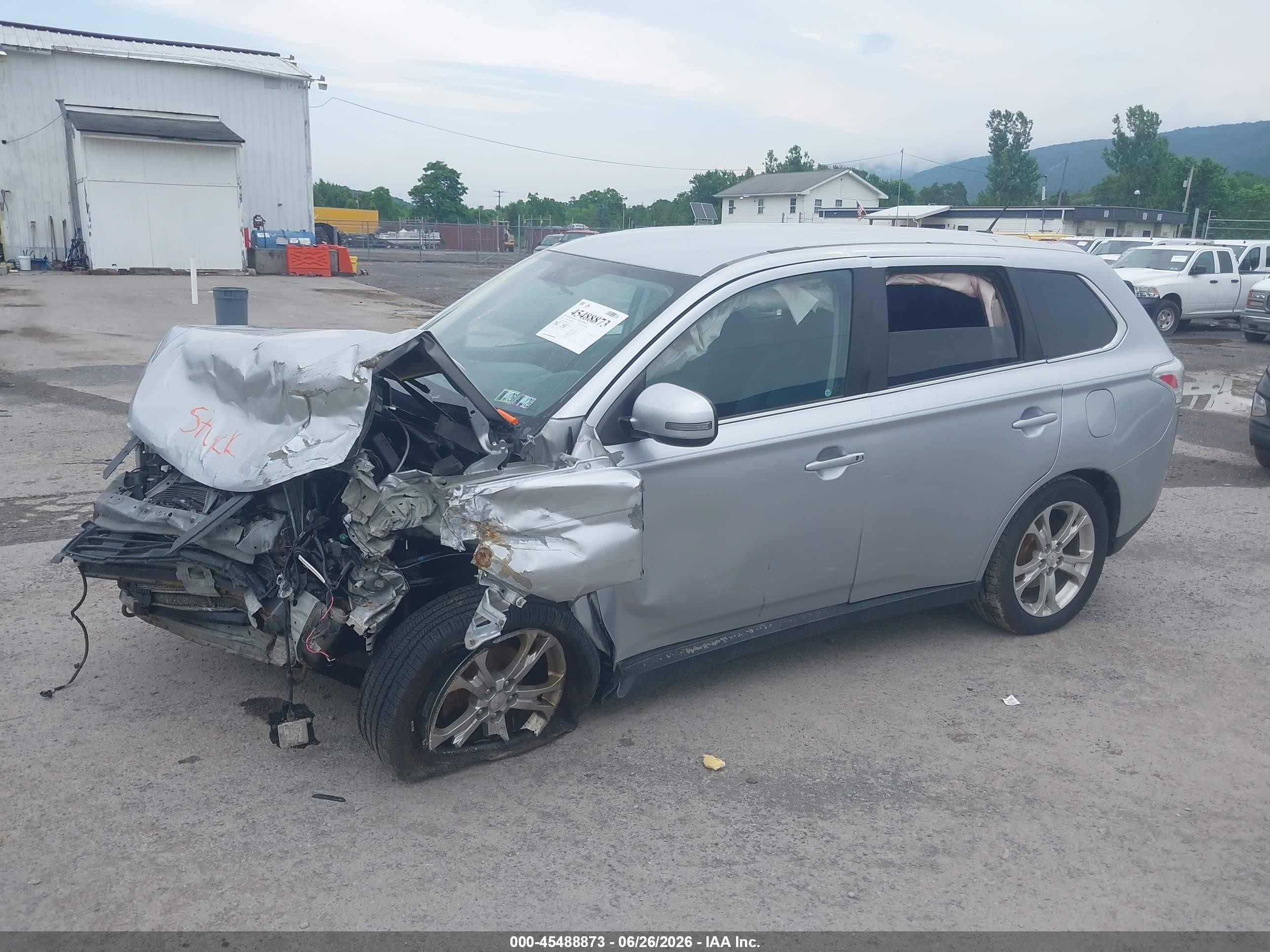 2014 Mitsubishi Outlander Gt Silver vin: JA4JZ4AX6EZ006945