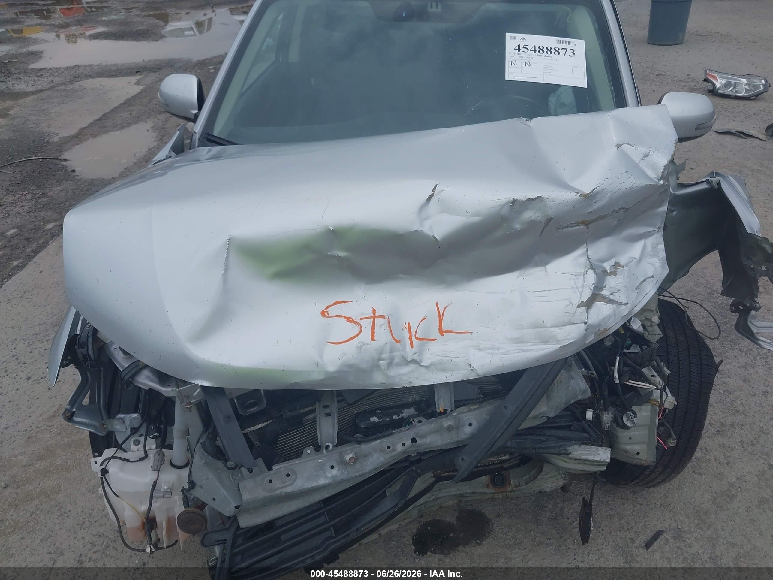 2014 Mitsubishi Outlander Gt Silver vin: JA4JZ4AX6EZ006945
