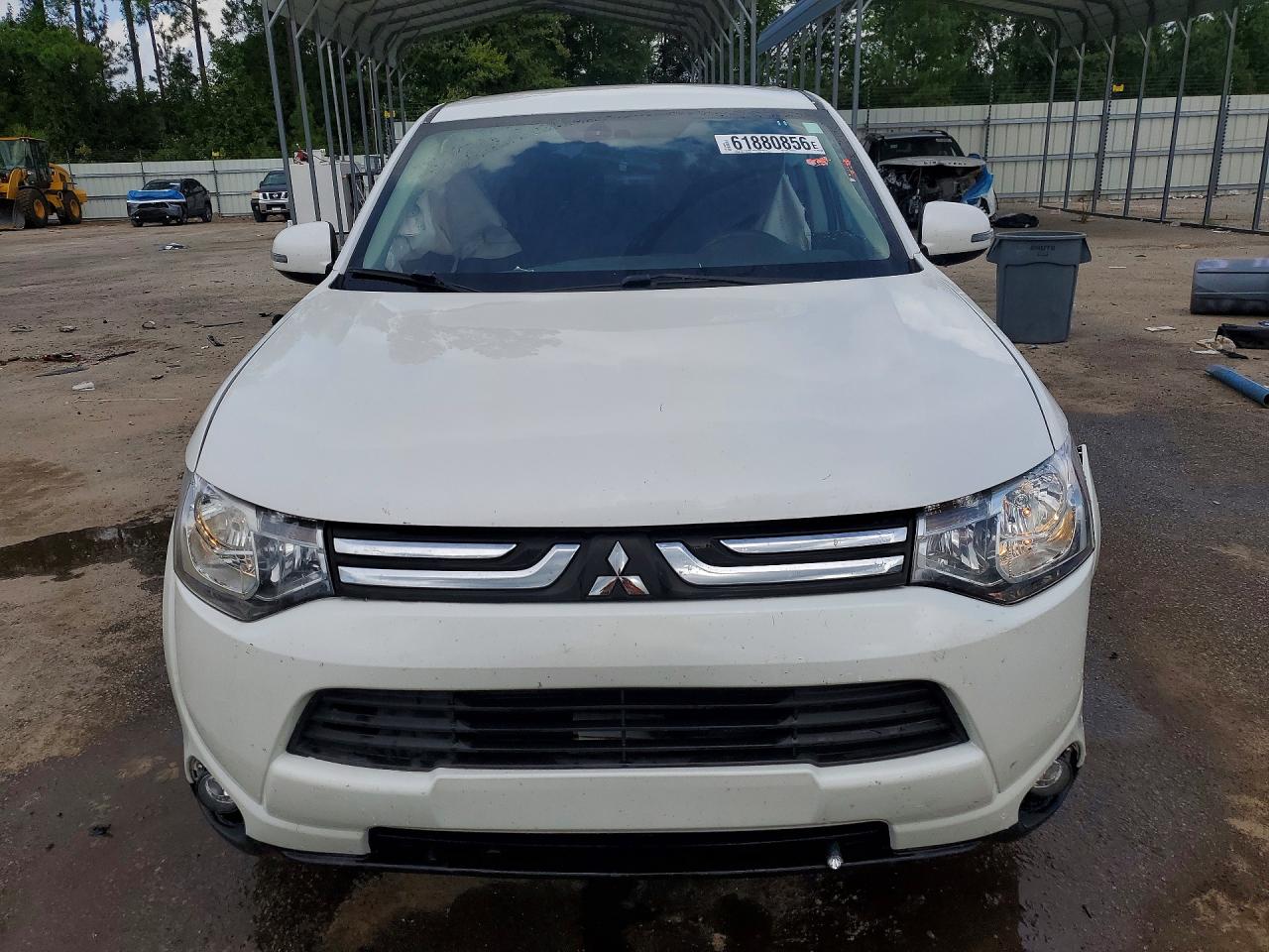 2014 Mitsubishi Outlander Gt White vin: JA4JZ4AX6EZ010414