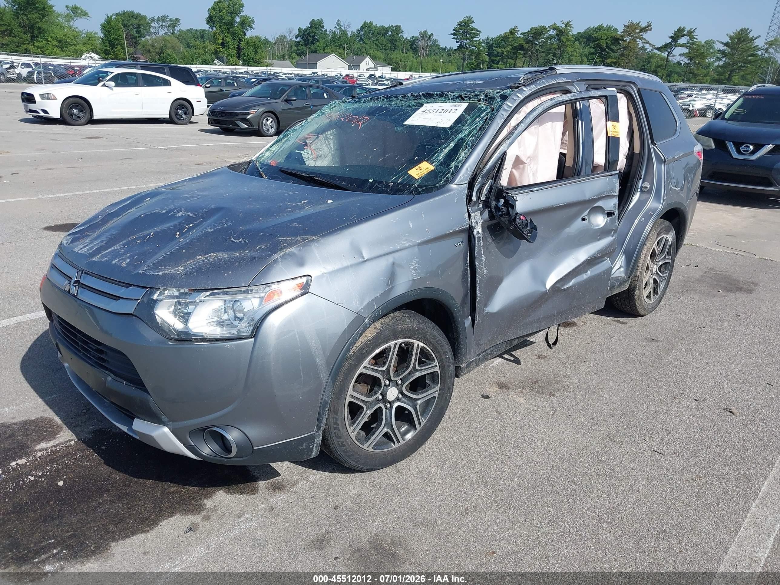 2015 Mitsubishi Outlander Gt Blue vin: JA4JZ4AX6FZ007580