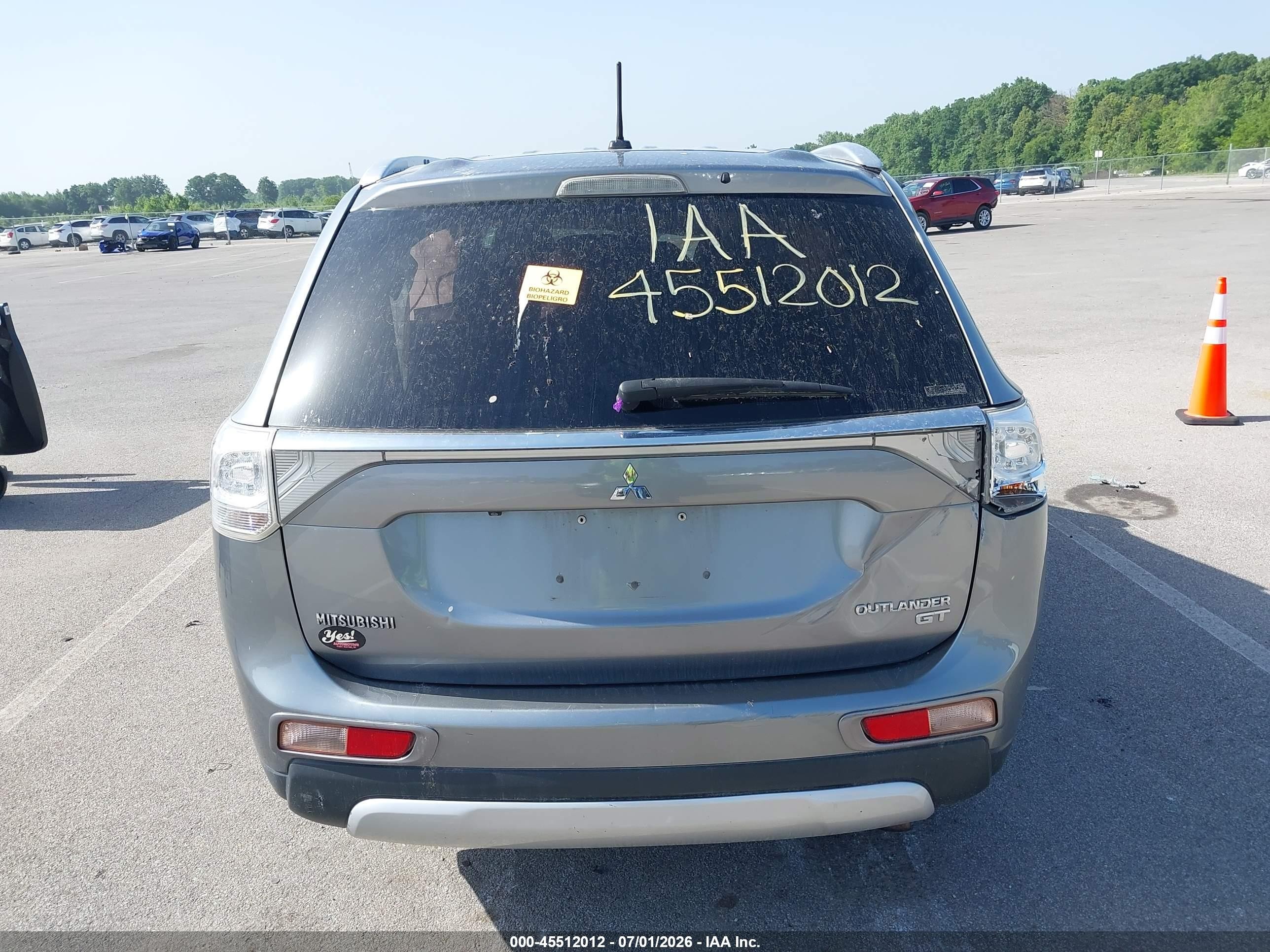 2015 Mitsubishi Outlander Gt Blue vin: JA4JZ4AX6FZ007580