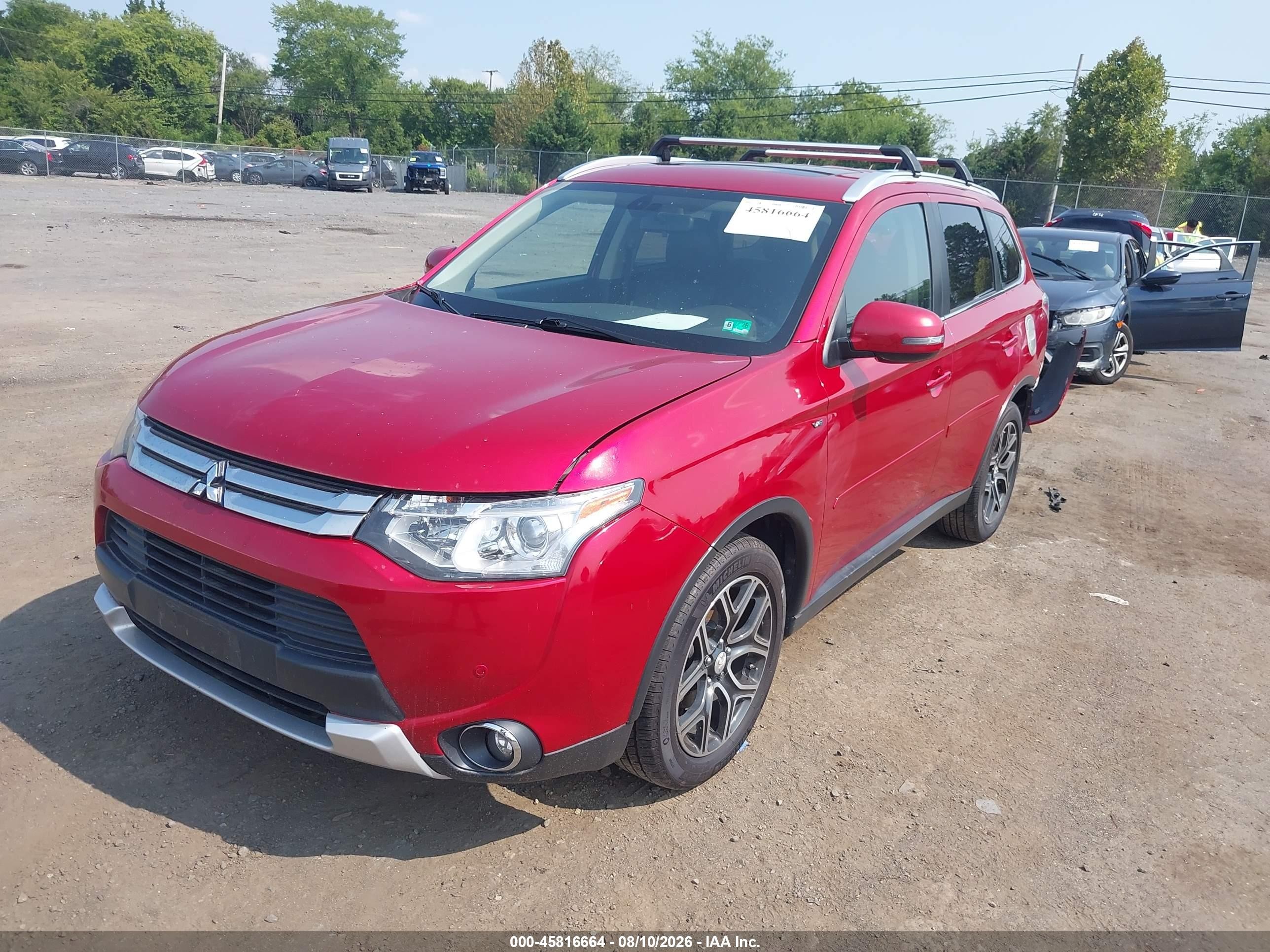 2015 Mitsubishi Outlander Gt Red vin: JA4JZ4AX9FZ006178