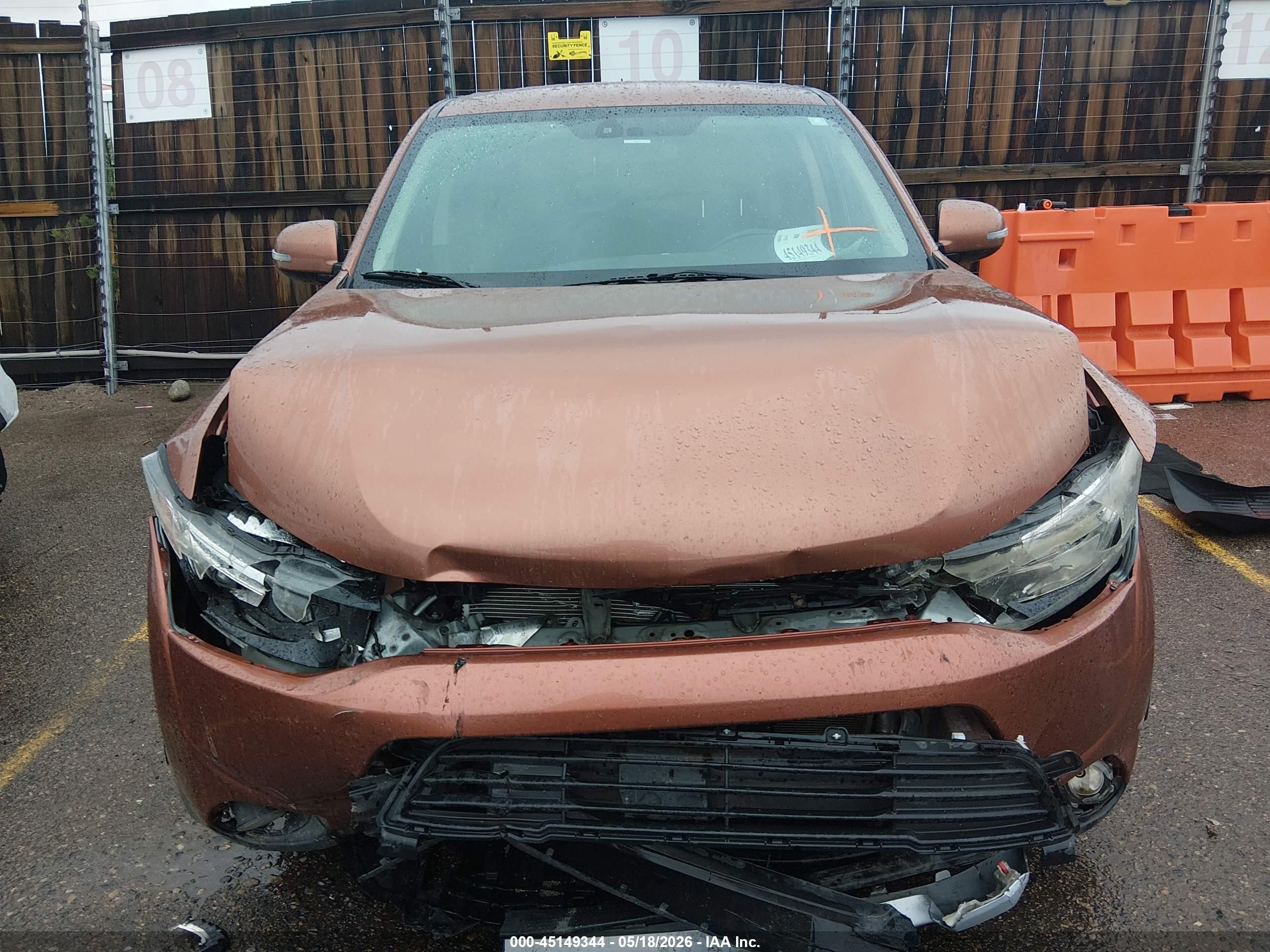 2015 Mitsubishi Outlander Gt Оранжевый vin: JA4JZ4AX9FZ011784