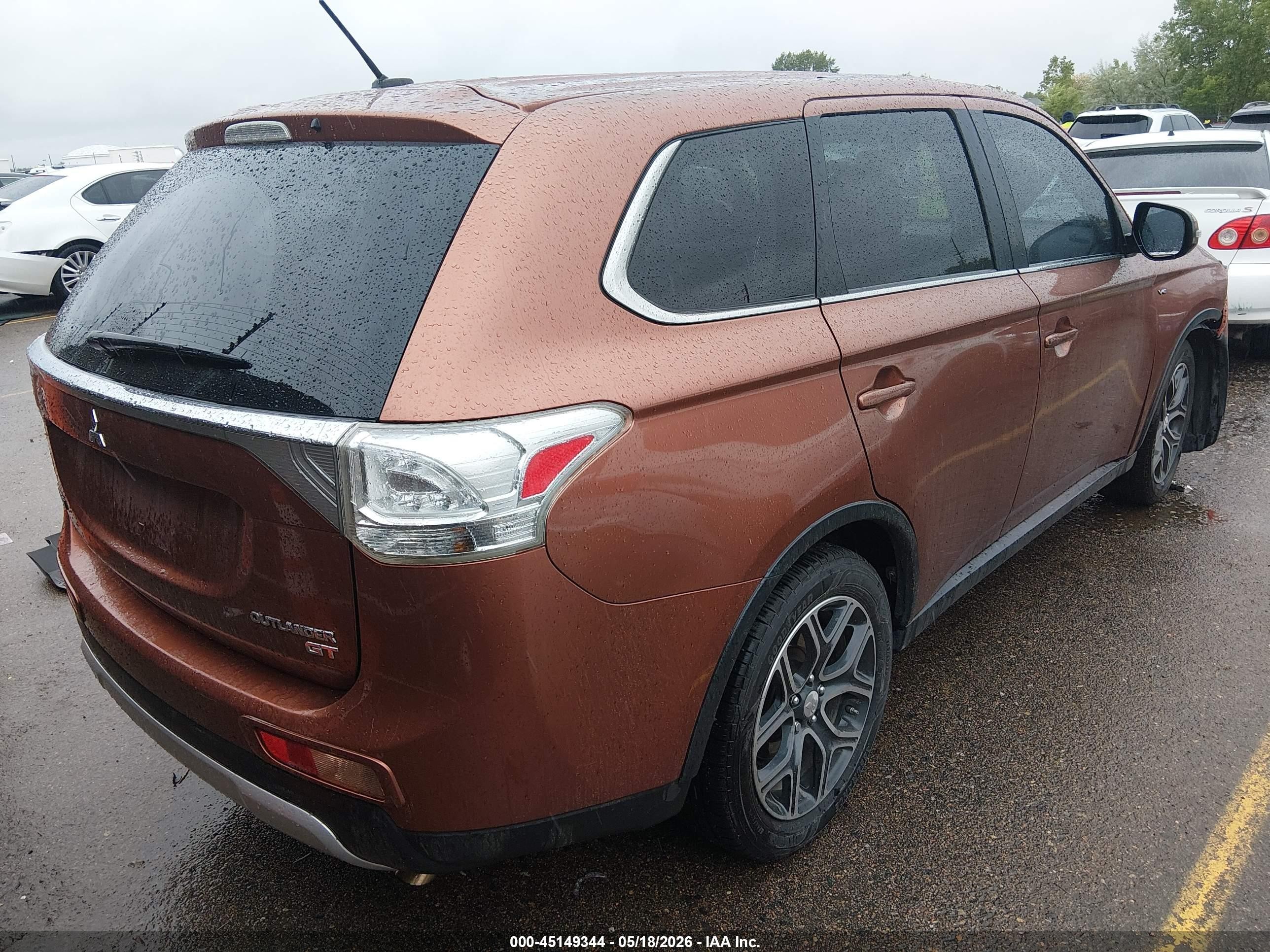 2015 Mitsubishi Outlander Gt Оранжевый vin: JA4JZ4AX9FZ011784