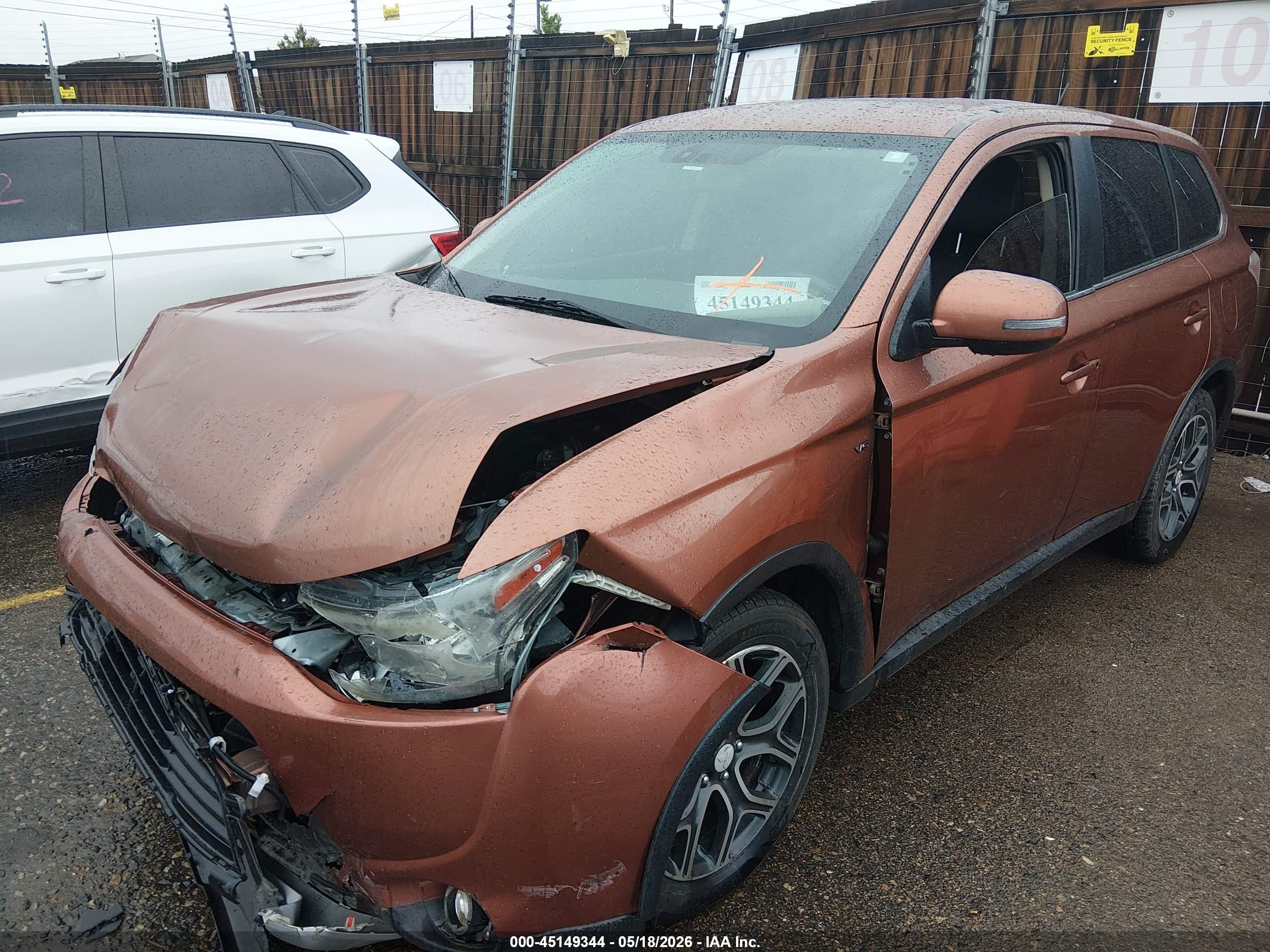 2015 Mitsubishi Outlander Gt Оранжевый vin: JA4JZ4AX9FZ011784