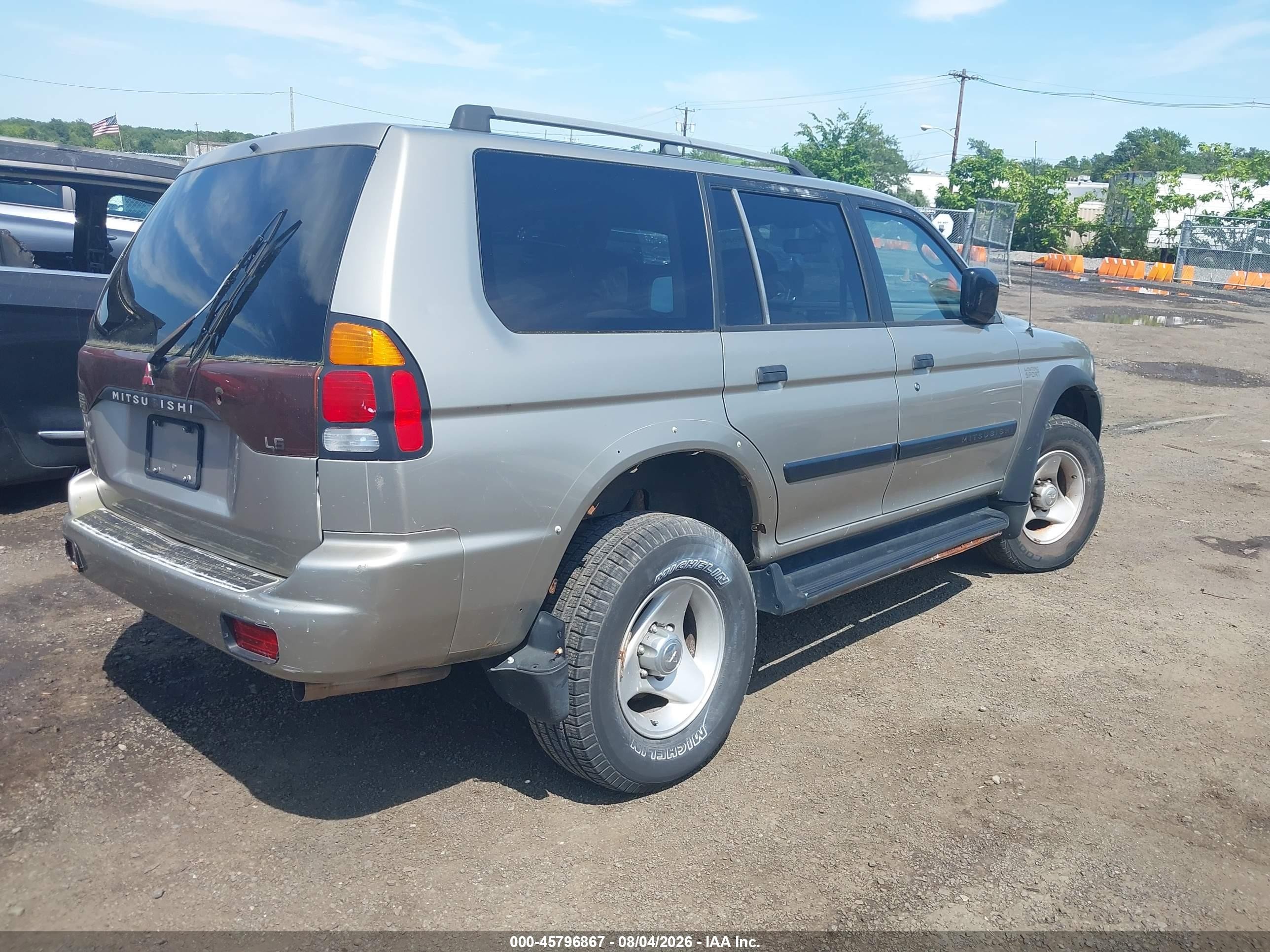 2001 Mitsubishi Montero Sport Es/ls Beige vin: JA4LS21H31P041104