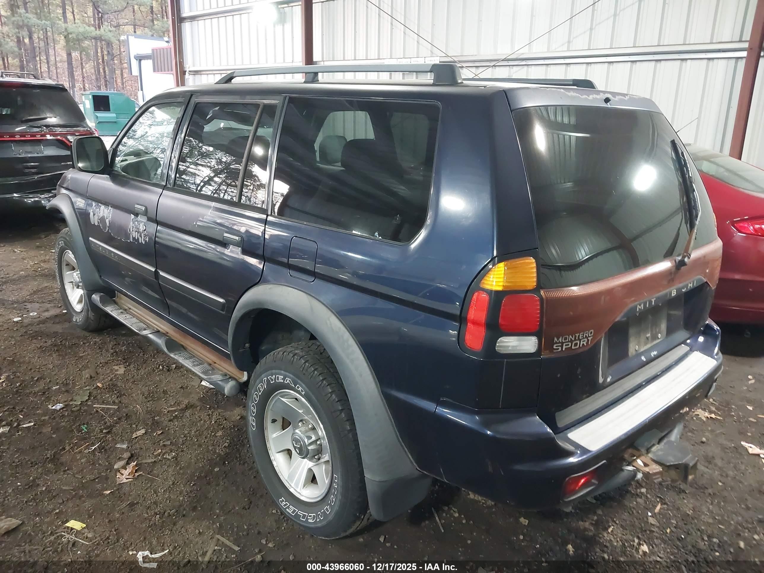 2002 Mitsubishi Montero Sport Es/ls Blue vin: JA4LS21H82J044777