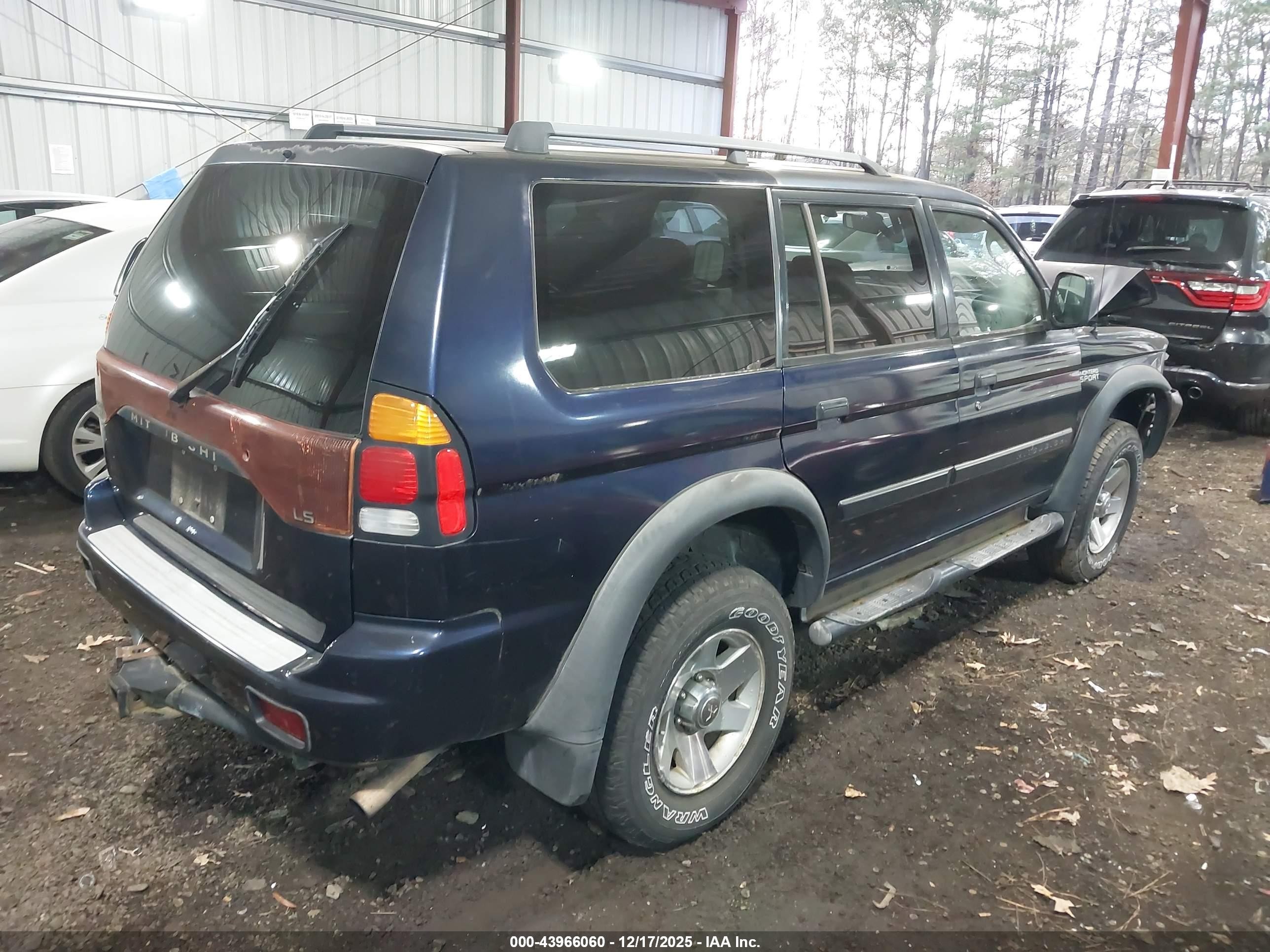 2002 Mitsubishi Montero Sport Es/ls Blue vin: JA4LS21H82J044777