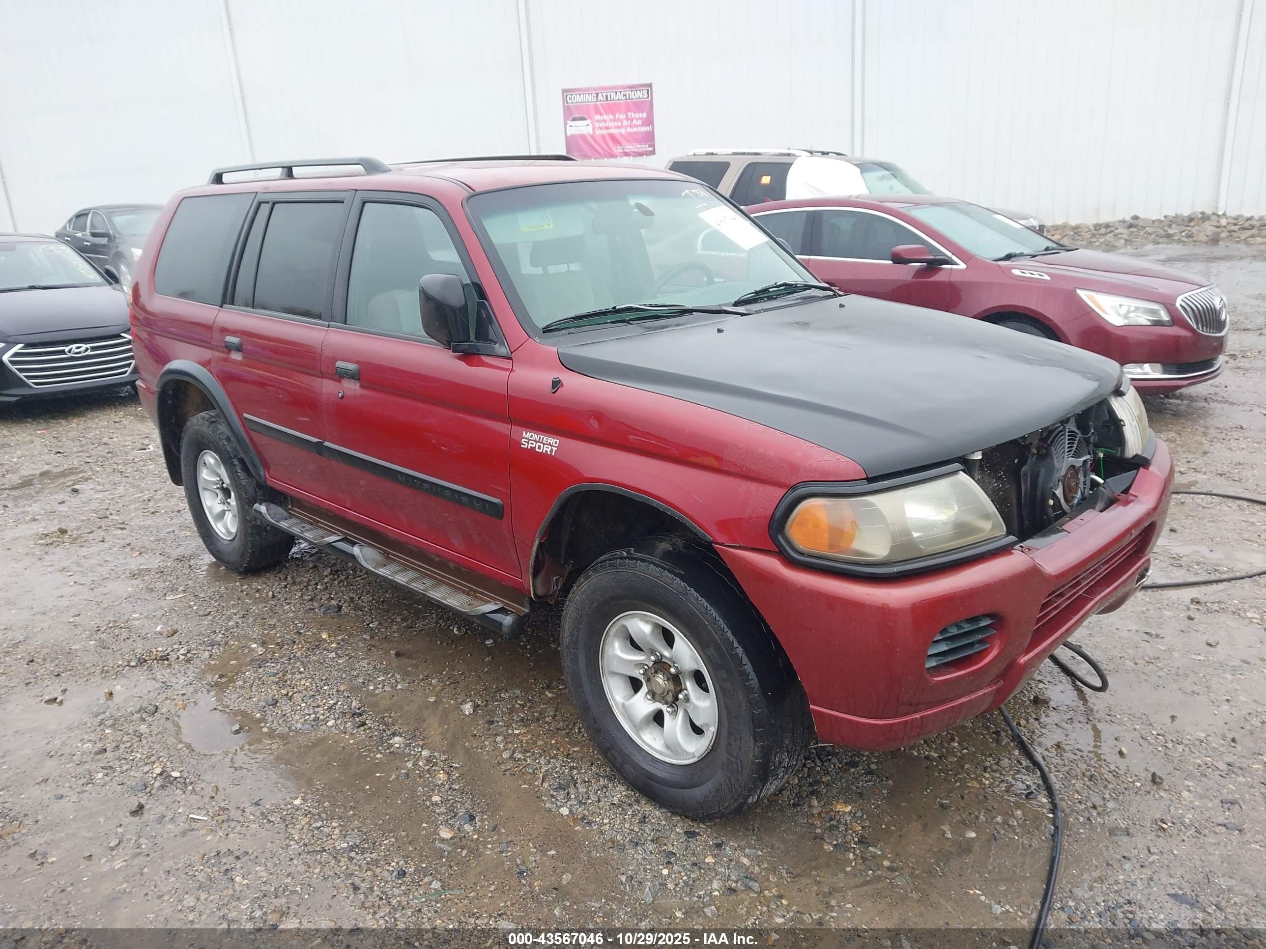 2002 Mitsubishi Montero Sport Es/ls Burgundy vin: JA4LS21H82J050742