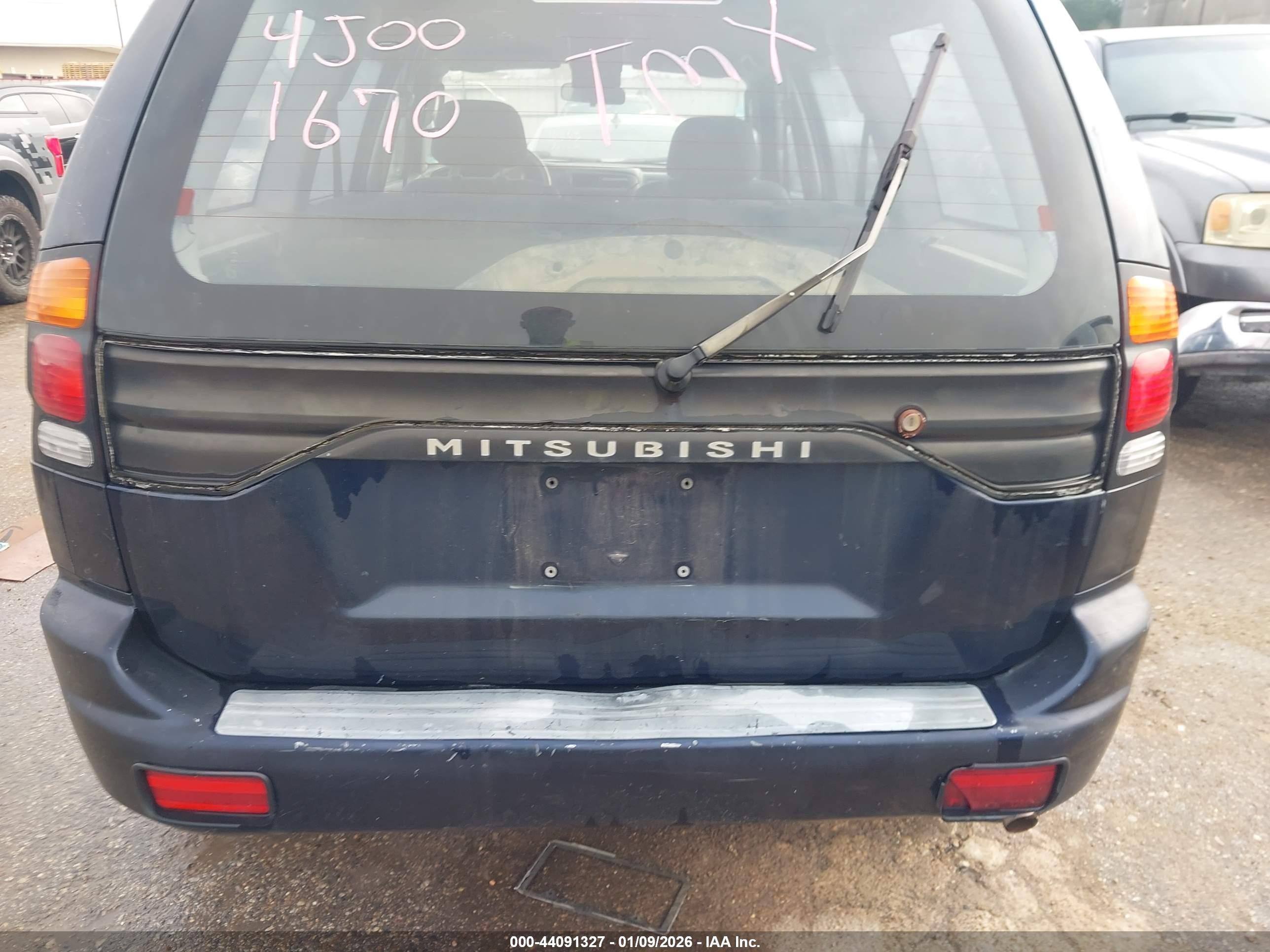 2004 Mitsubishi Montero Sport Ls Dark Blue vin: JA4LS21R14J001670