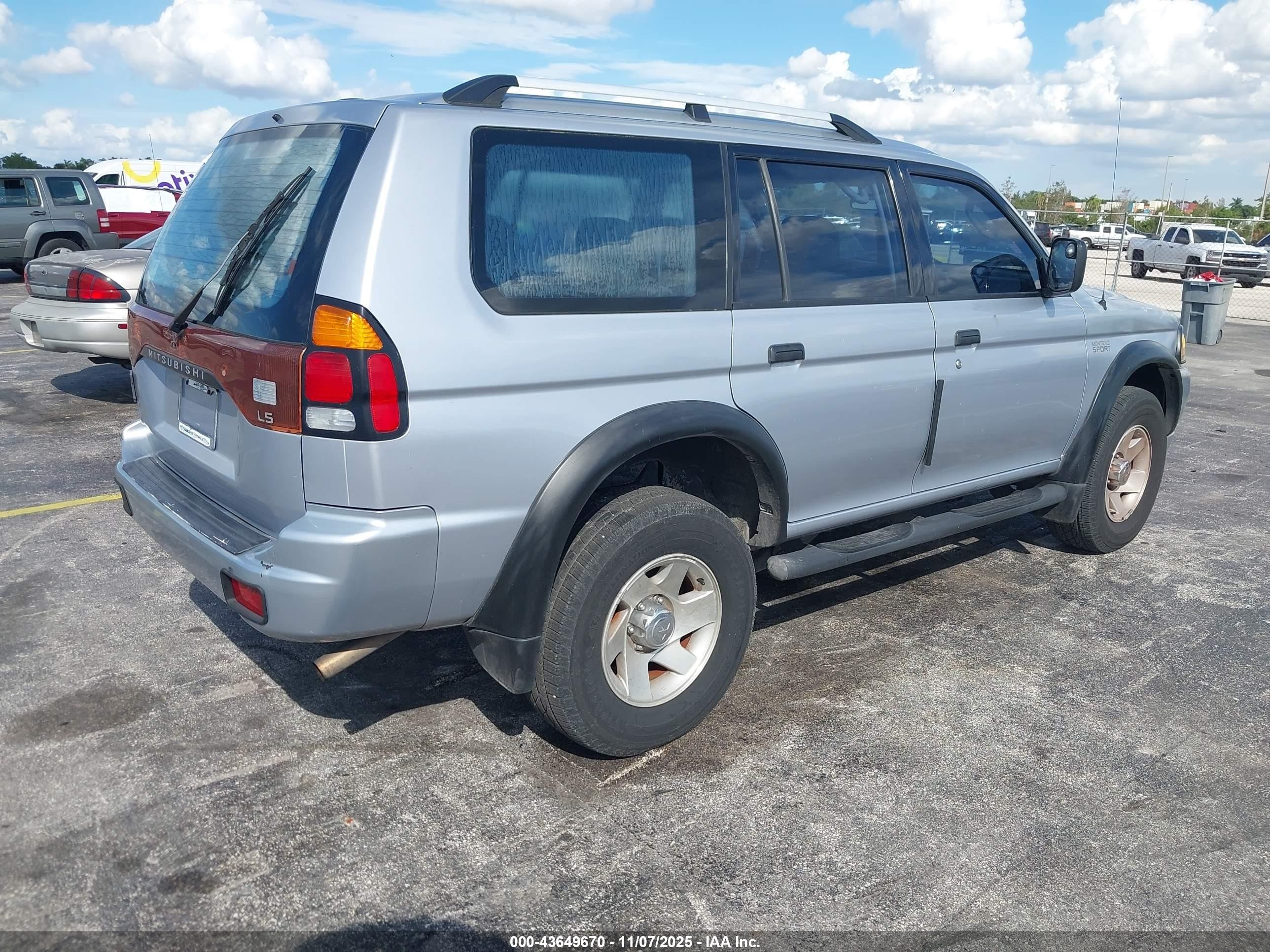 2004 Mitsubishi Montero Sport Ls Silver vin: JA4LS21R34J006191