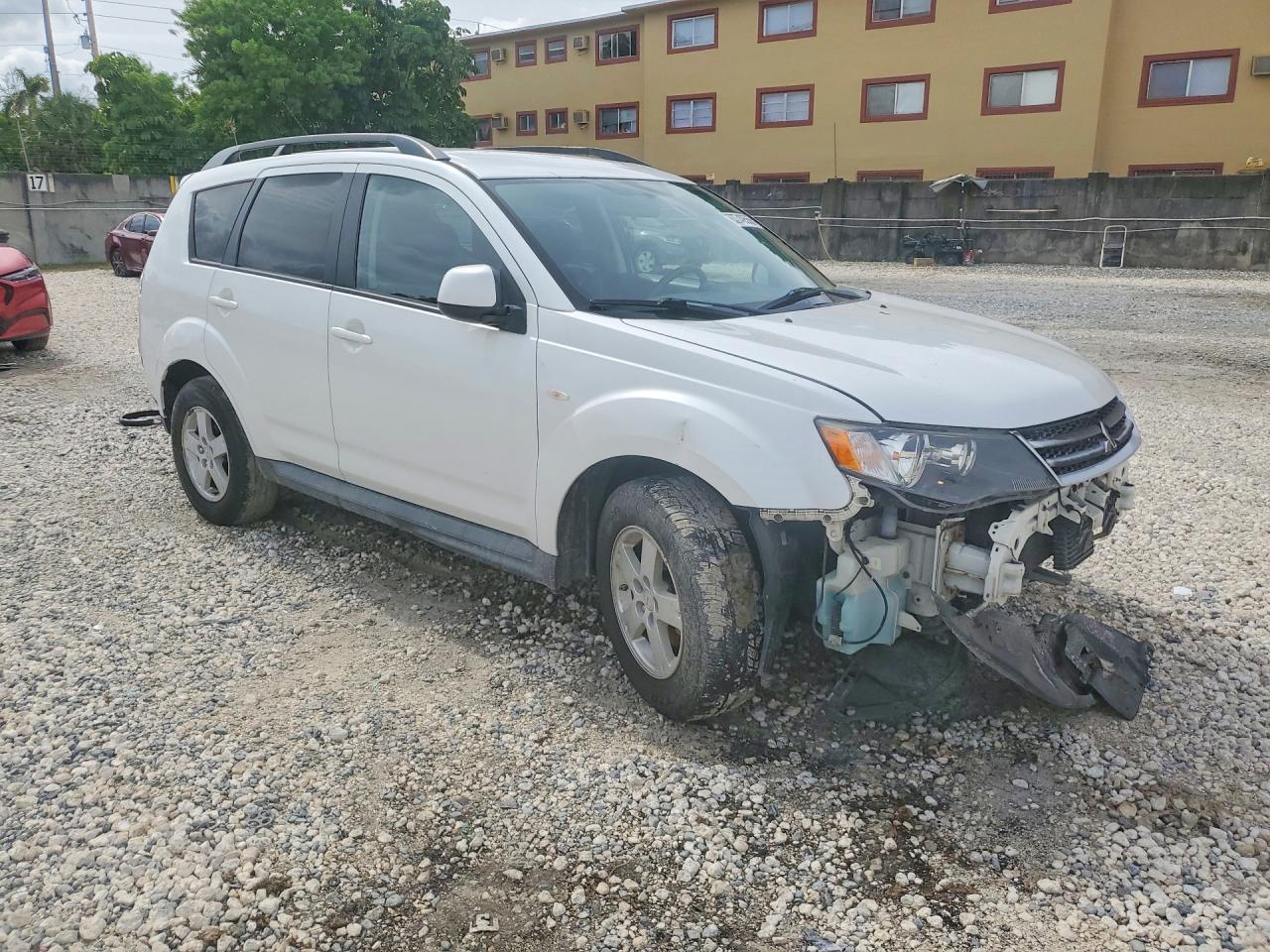2009 Mitsubishi Outlander Es White vin: JA4LS21W49Z011186