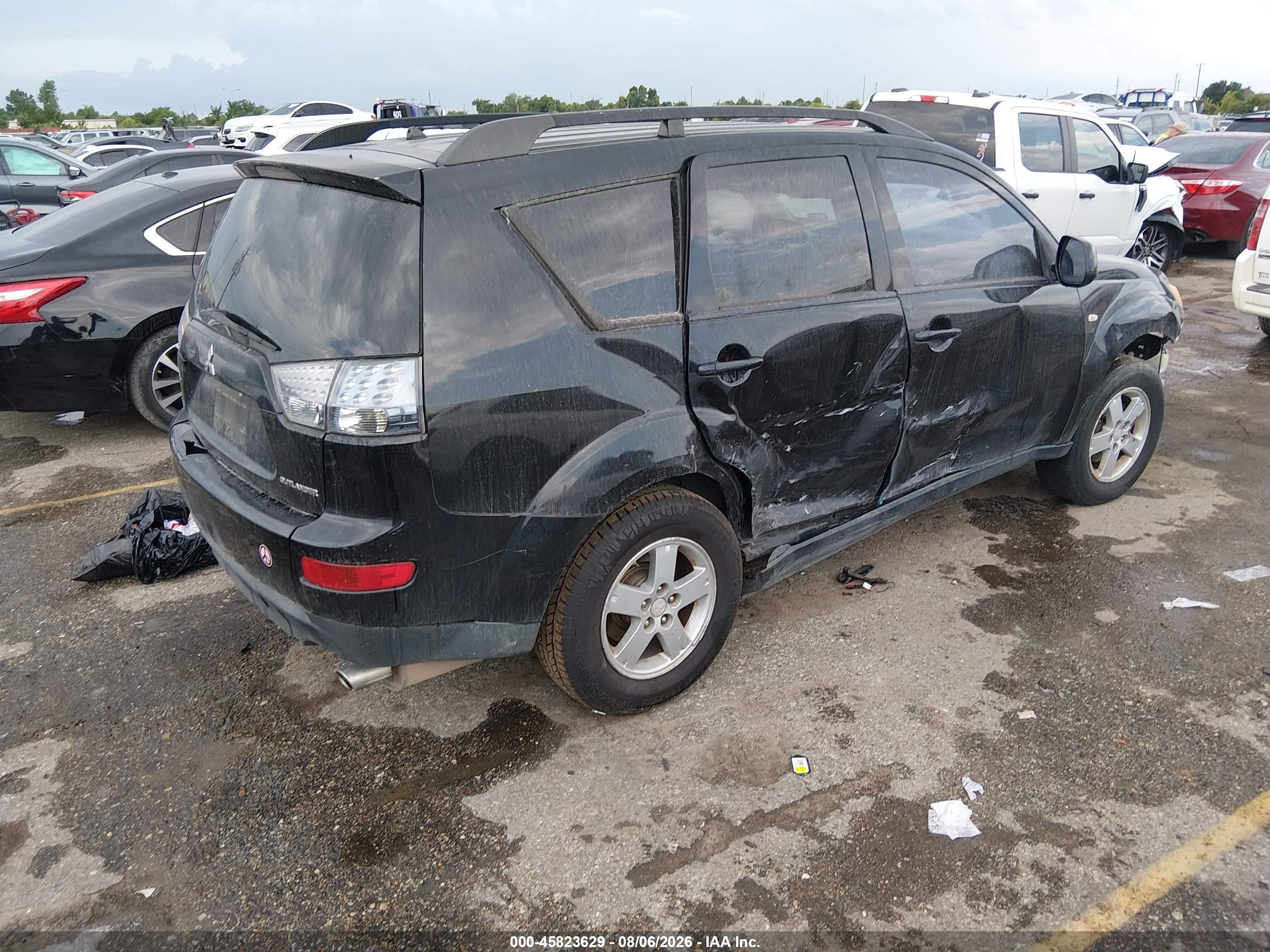 2008 Mitsubishi Outlander Es Black vin: JA4LS21W68Z009776