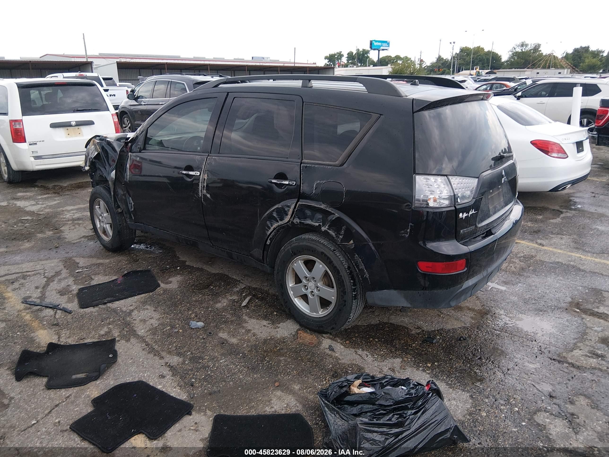 2008 Mitsubishi Outlander Es Black vin: JA4LS21W68Z009776