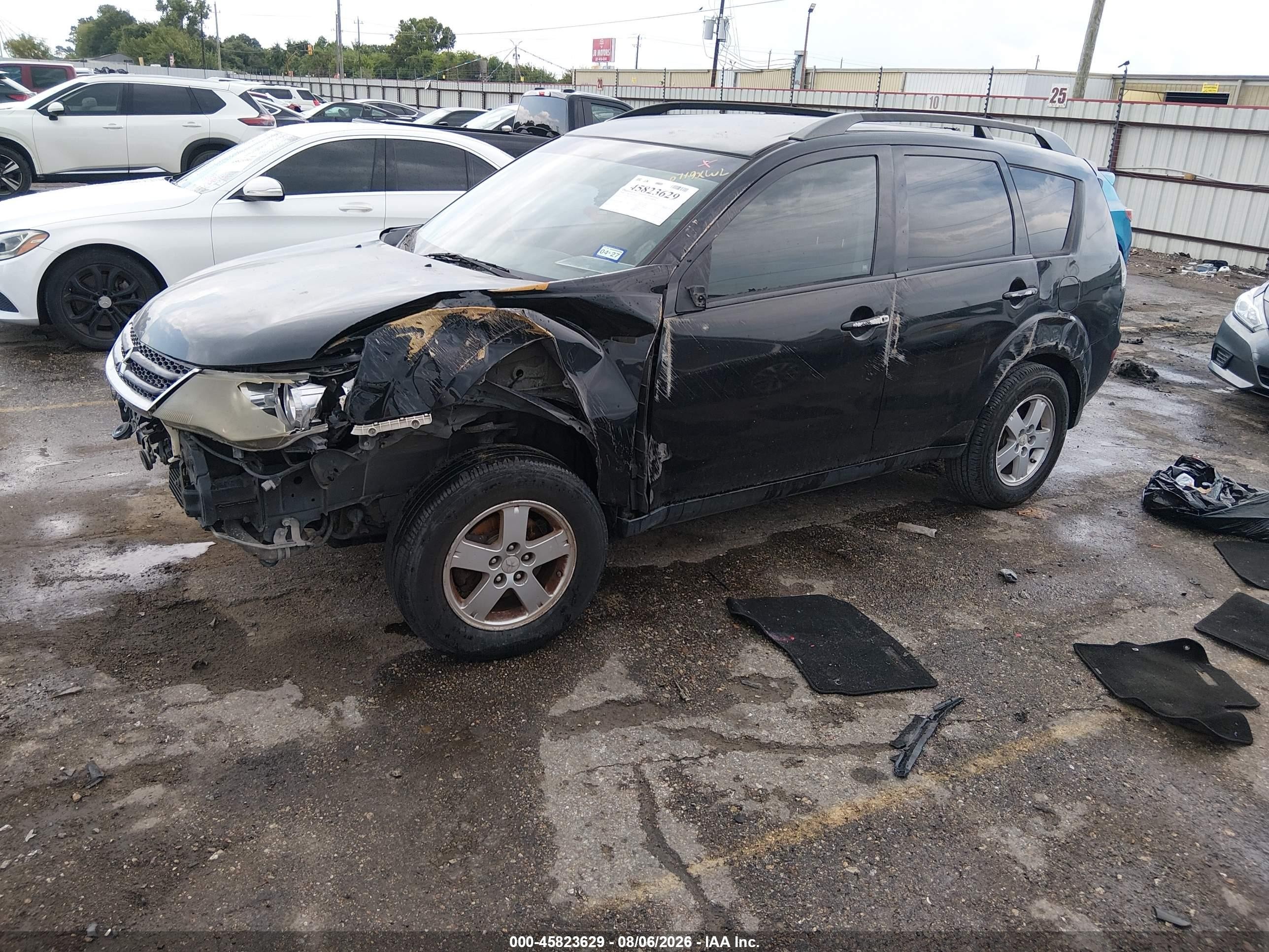 2008 Mitsubishi Outlander Es Black vin: JA4LS21W68Z009776