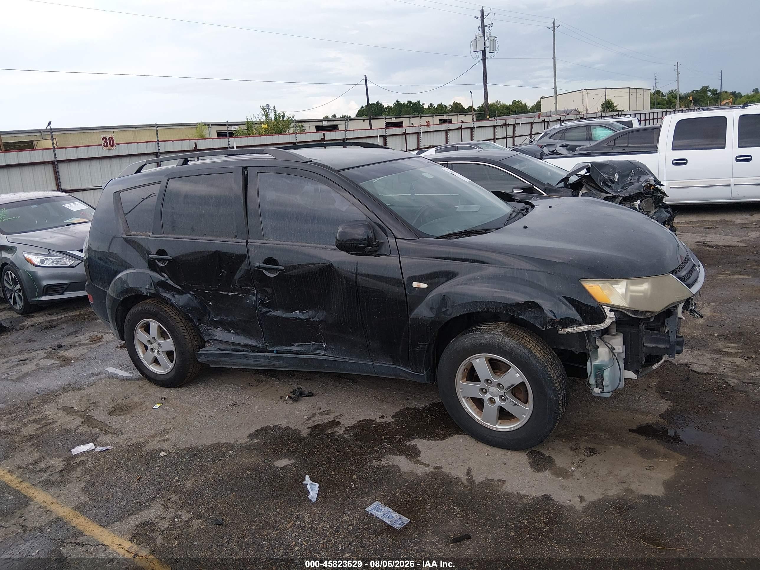 2008 Mitsubishi Outlander Es Black vin: JA4LS21W68Z009776