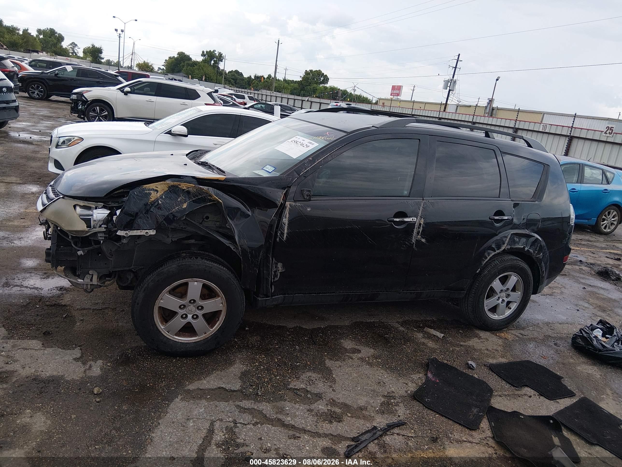 2008 Mitsubishi Outlander Es Black vin: JA4LS21W68Z009776
