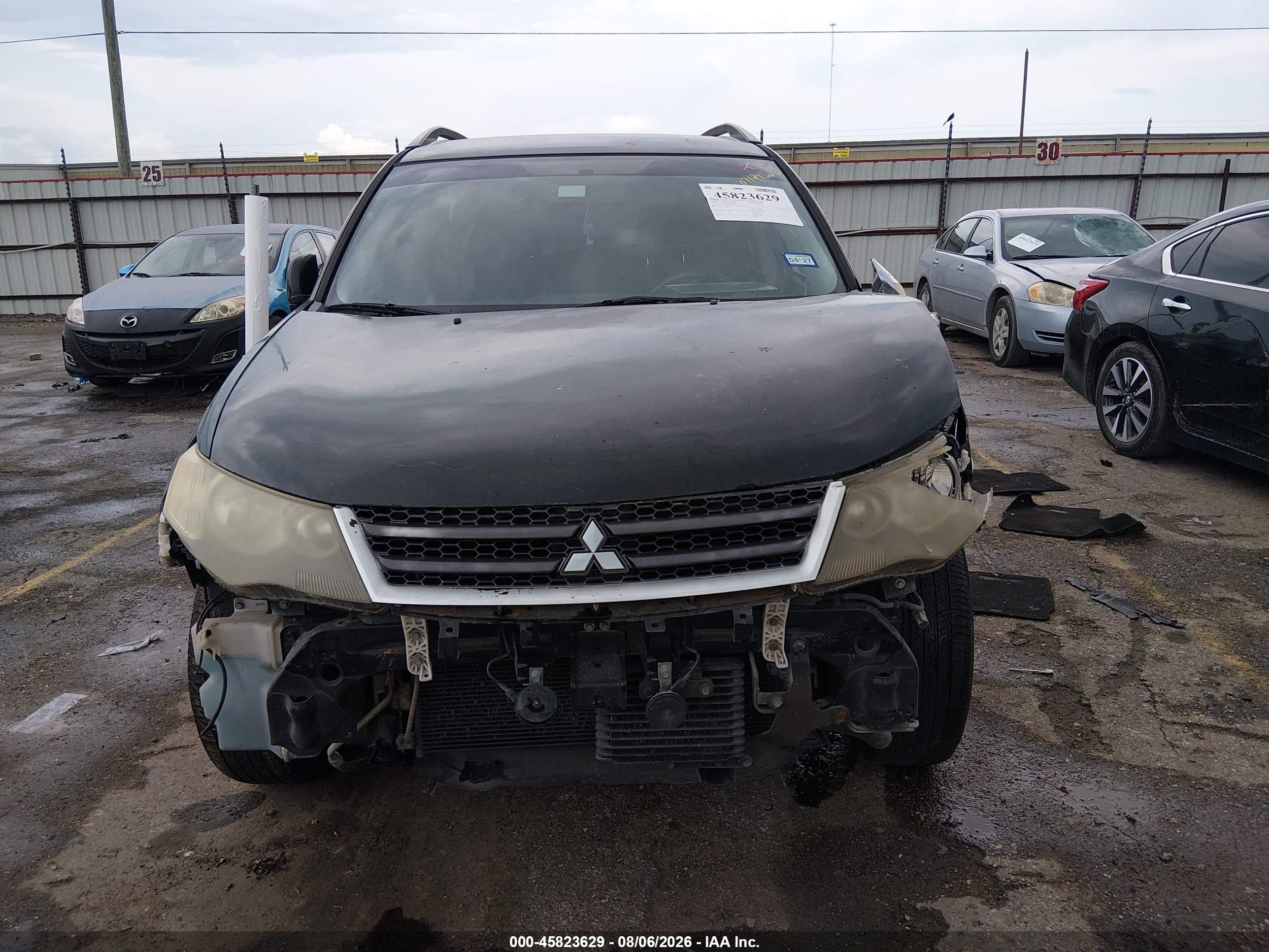 2008 Mitsubishi Outlander Es Black vin: JA4LS21W68Z009776