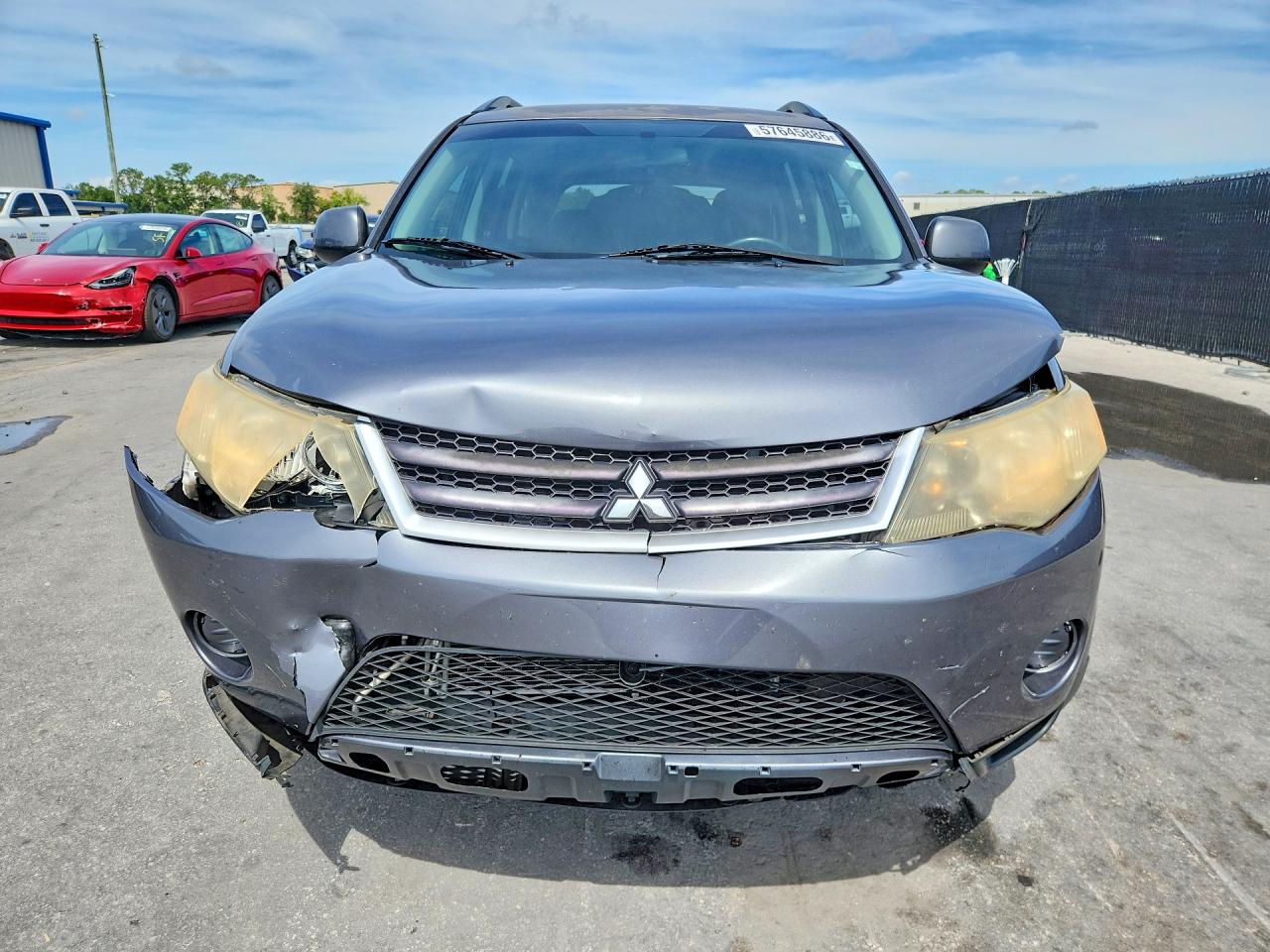 2009 Mitsubishi Outlander Es Gray vin: JA4LS21W79Z014826