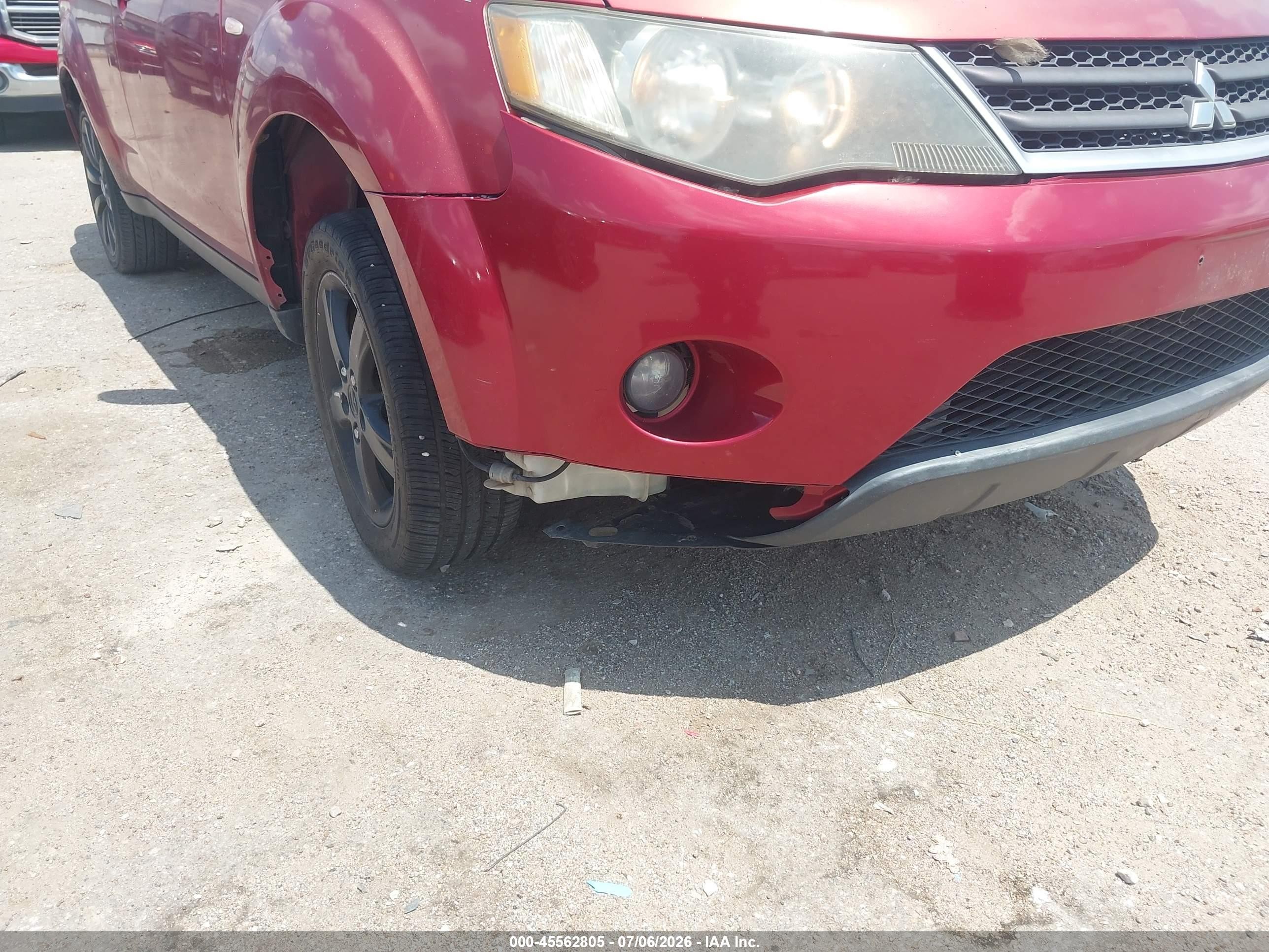 2008 Mitsubishi Outlander Es Burgundy vin: JA4LS21W88Z008483