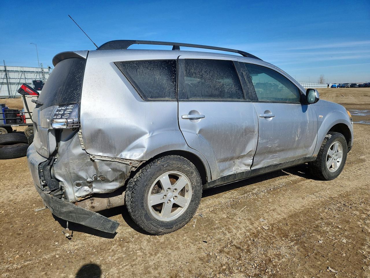 2008 Mitsubishi Outlander Es Silver vin: JA4LS21WX8Z607157