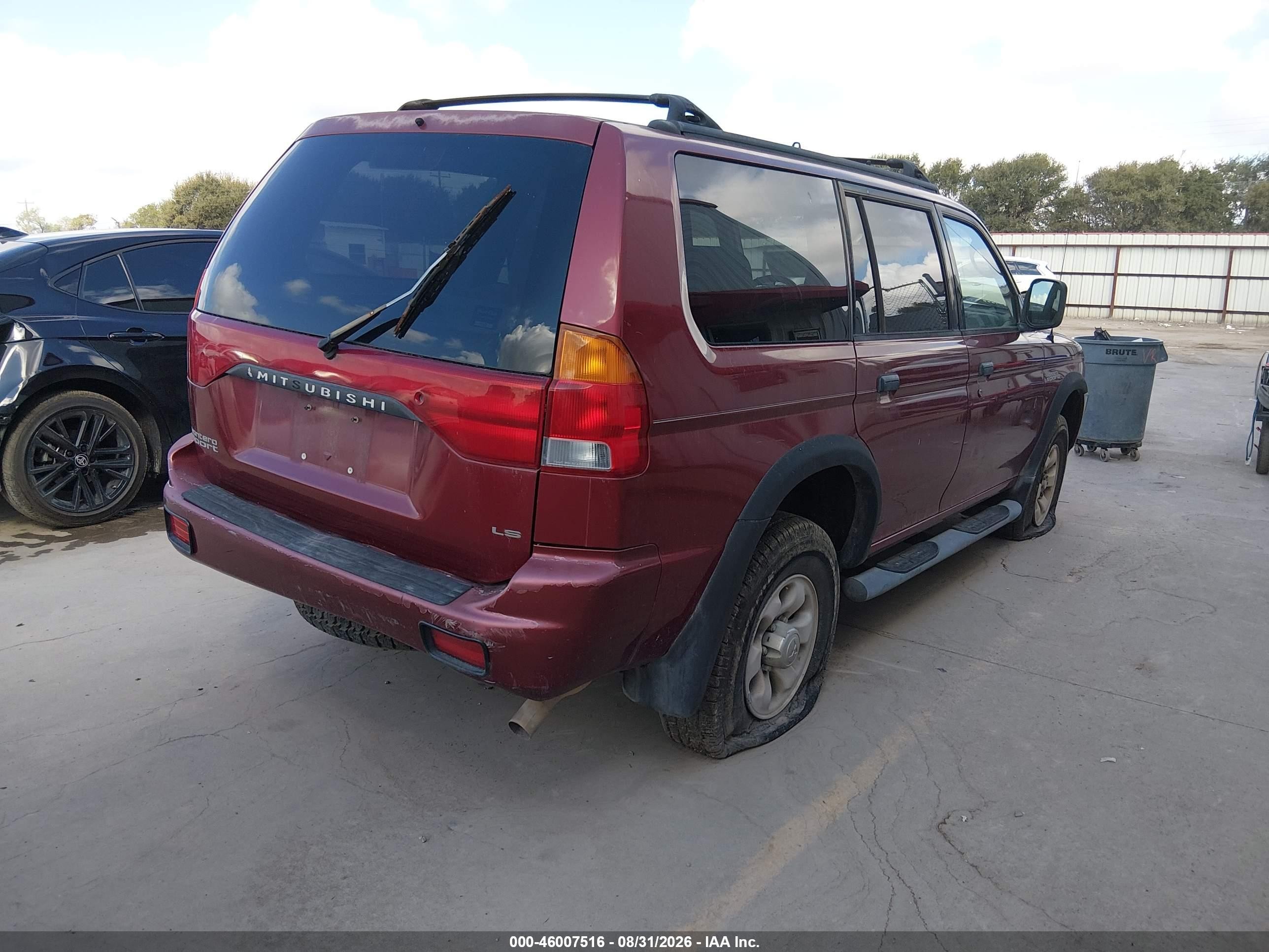 1999 Mitsubishi Montero Sport Ls/xls Maroon vin: JA4LS31H0XP008236