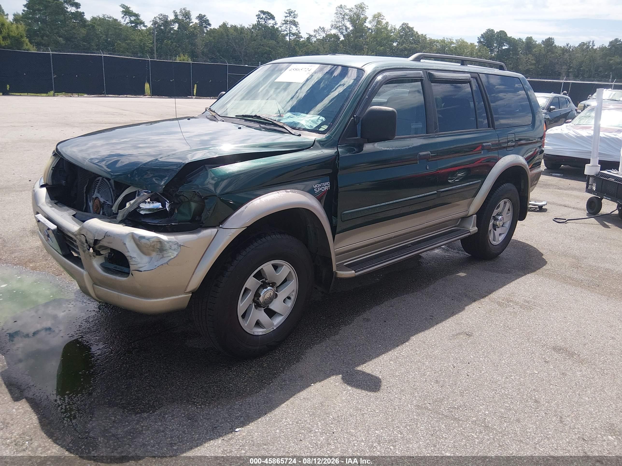 2001 Mitsubishi Montero Sport Xls Green vin: JA4LS31H31P000574