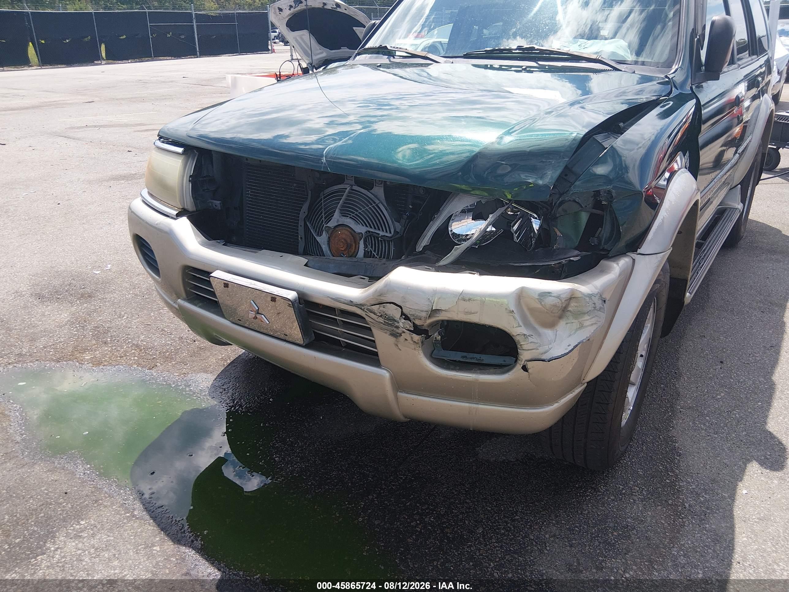 2001 Mitsubishi Montero Sport Xls Green vin: JA4LS31H31P000574