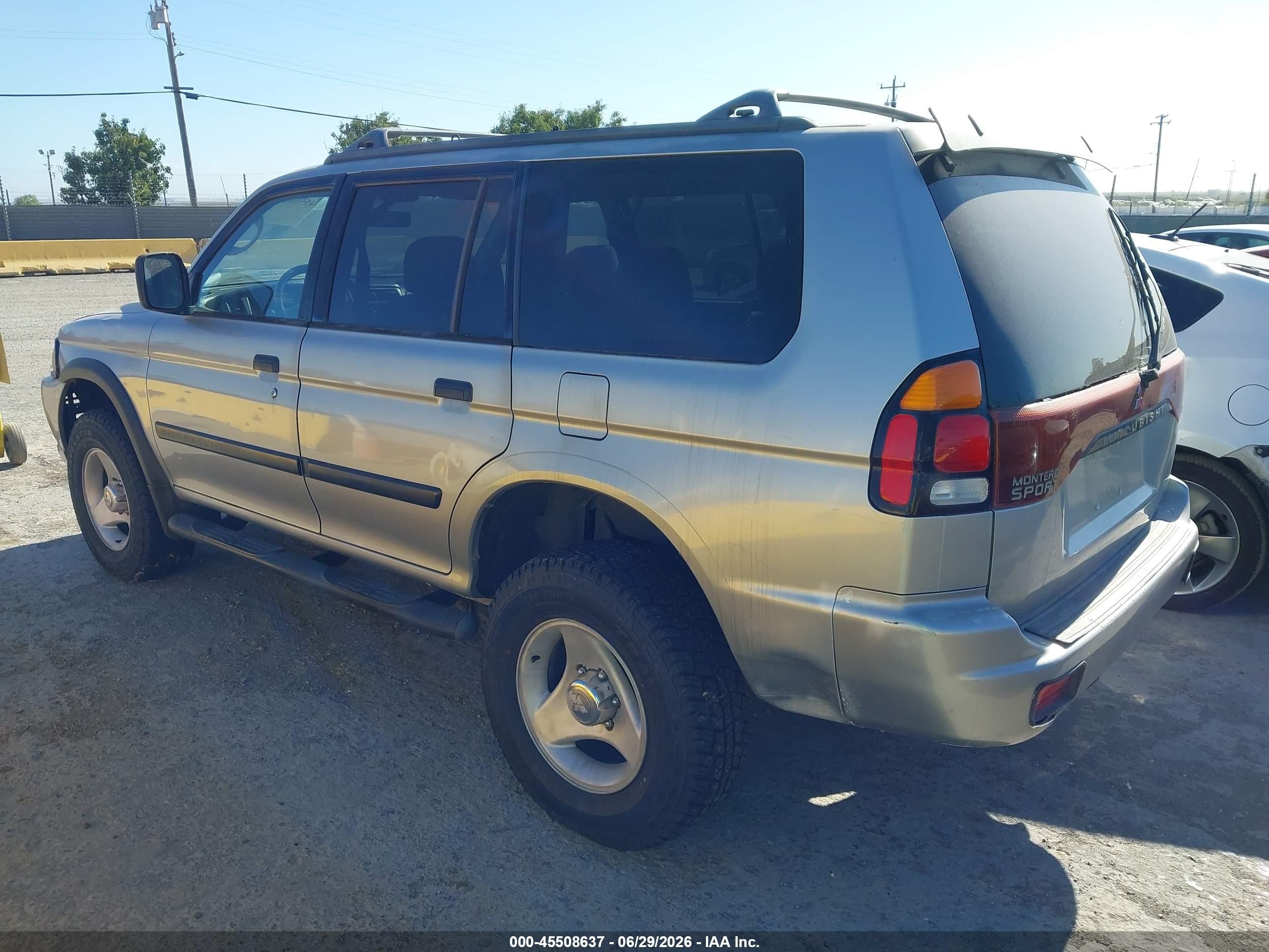 2000 Mitsubishi Montero Sport Ls/xls Gray vin: JA4LS31H4YP814856