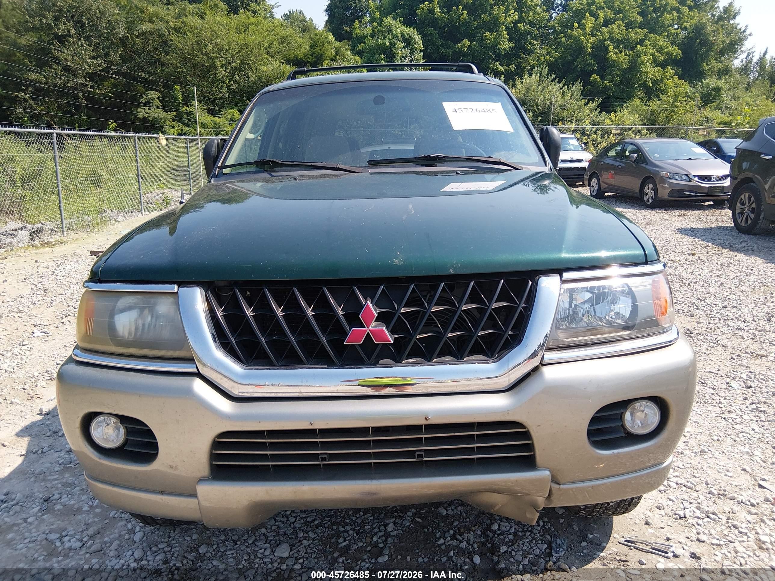 2000 Mitsubishi Montero Sport Ls/xls Green vin: JA4LS31H5YP010095