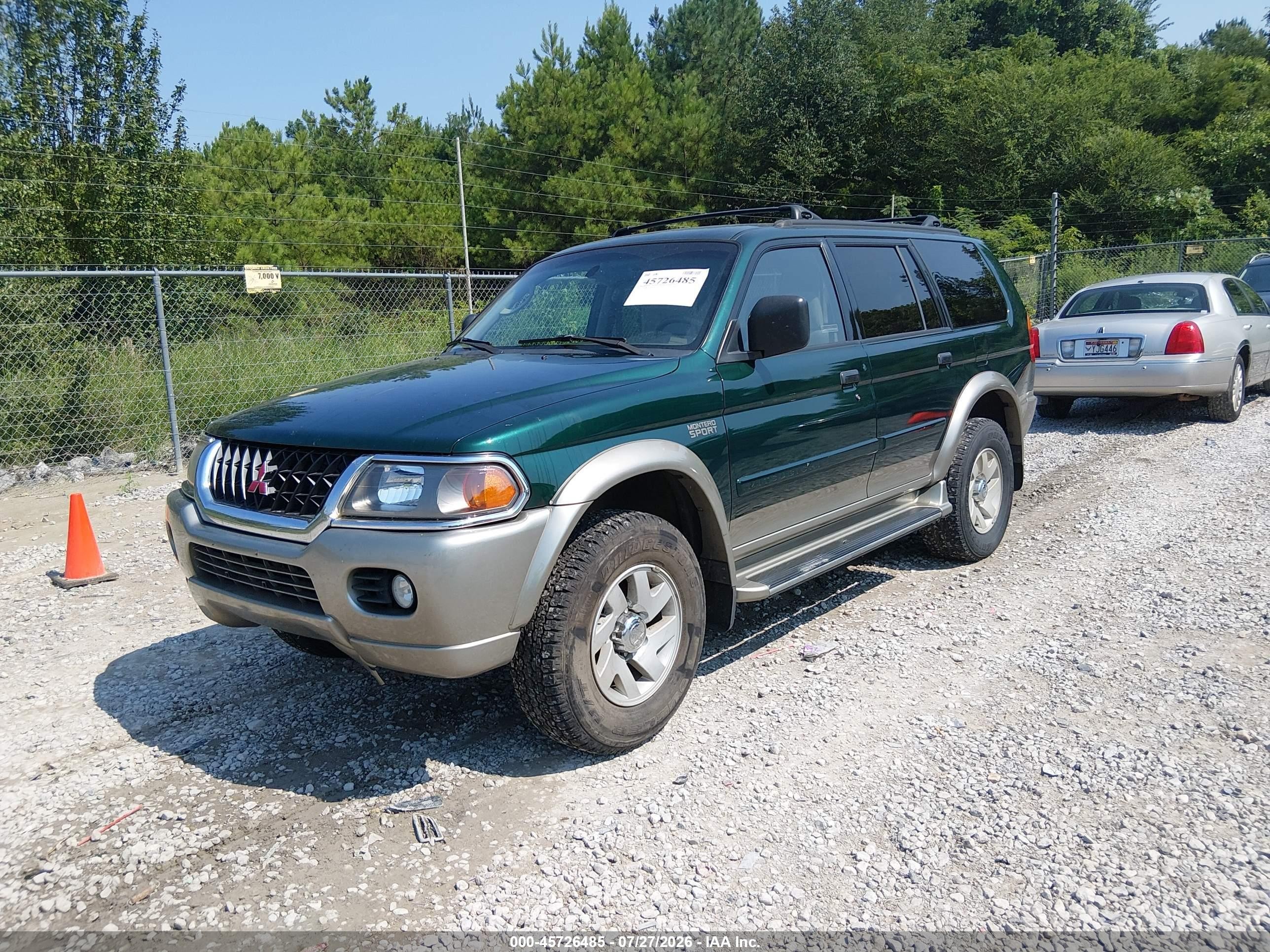 2000 Mitsubishi Montero Sport Ls/xls Green vin: JA4LS31H5YP010095
