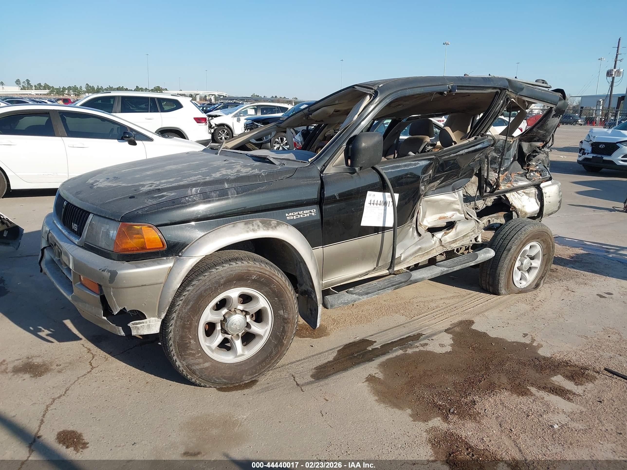 1998 Mitsubishi Montero Sport Ls Black vin: JA4LS31P3WP036490