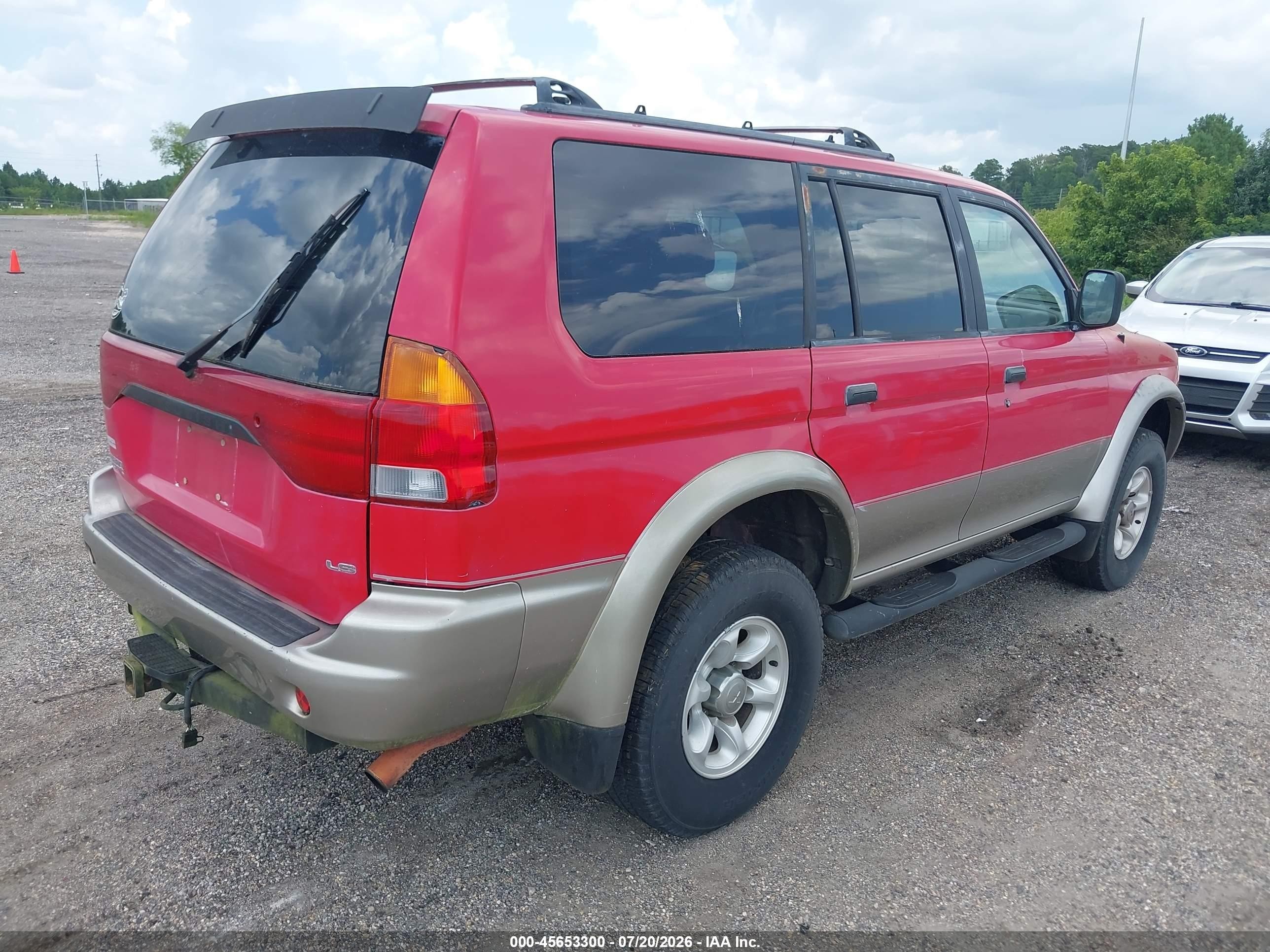 1998 Mitsubishi Montero Sport Ls Red vin: JA4LS31PXWP031044