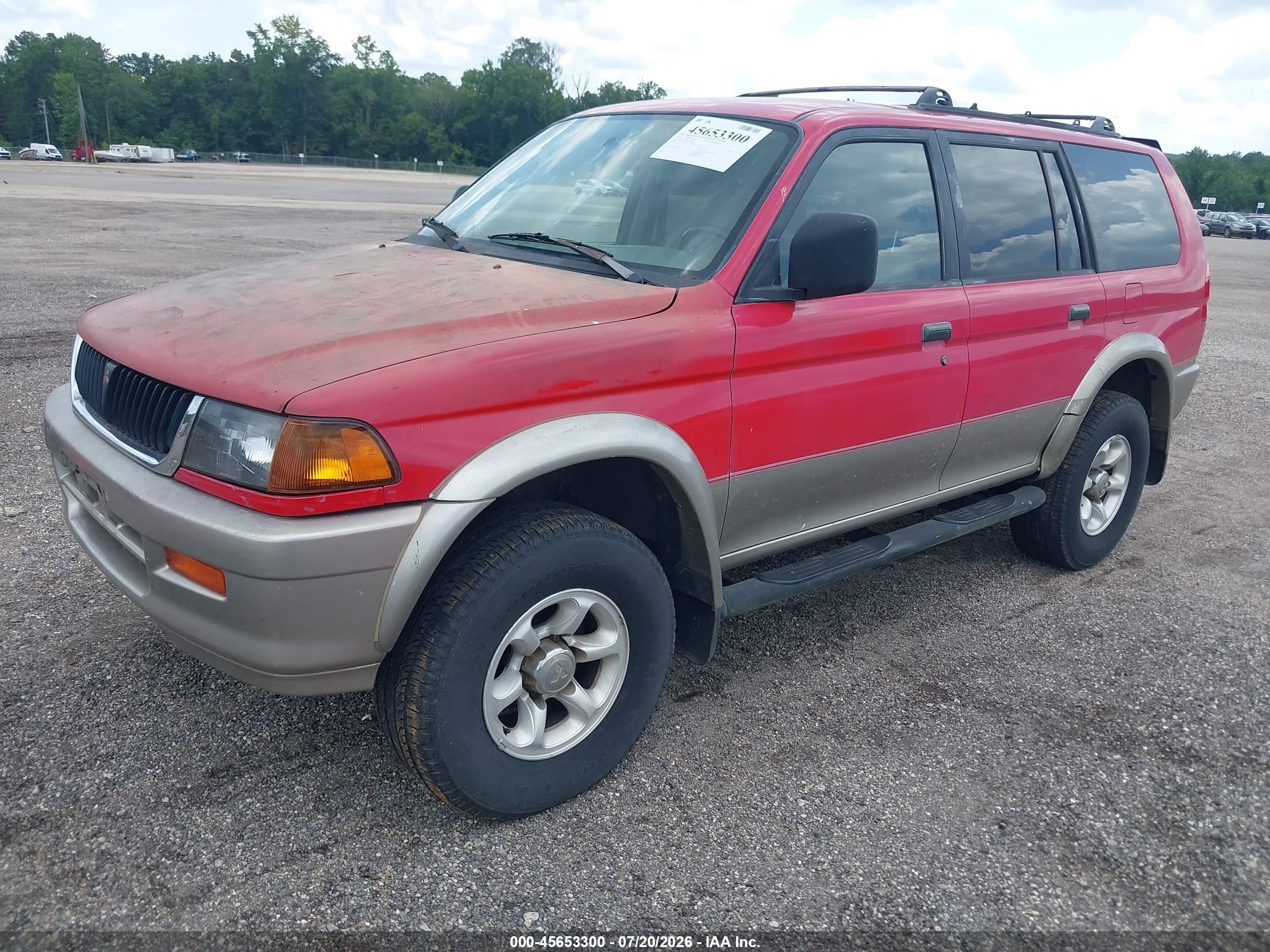 1998 Mitsubishi Montero Sport Ls Red vin: JA4LS31PXWP031044