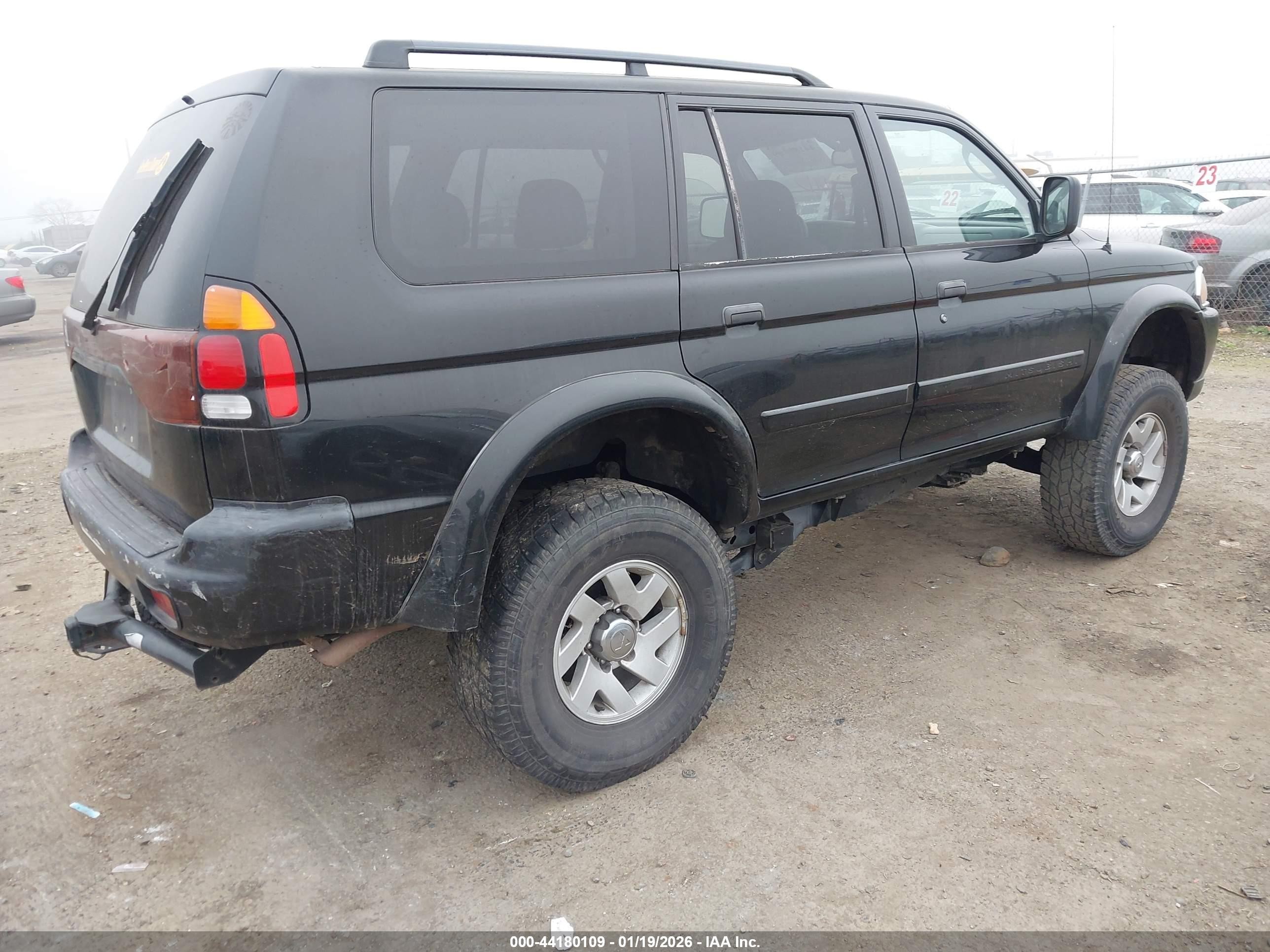 2002 Mitsubishi Montero Sport Xls Black vin: JA4LS31R72J008786